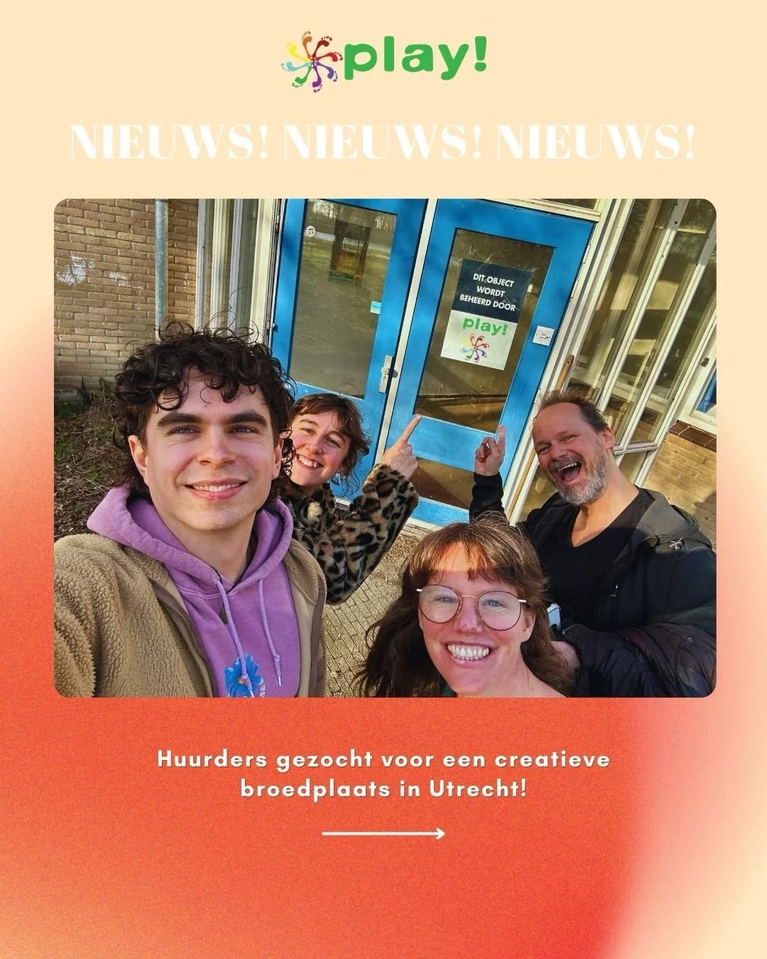 We hebben weer eens een tof plan bij Play Utrecht! We willen een Broedplaats gaan starten en hebben daar jouw hulp bij nodig :-) Dus slide even door deze foto&rsquo;s en kijk of je iemand kent of bent die ons kan helpen!  Beetje context: onze huidige