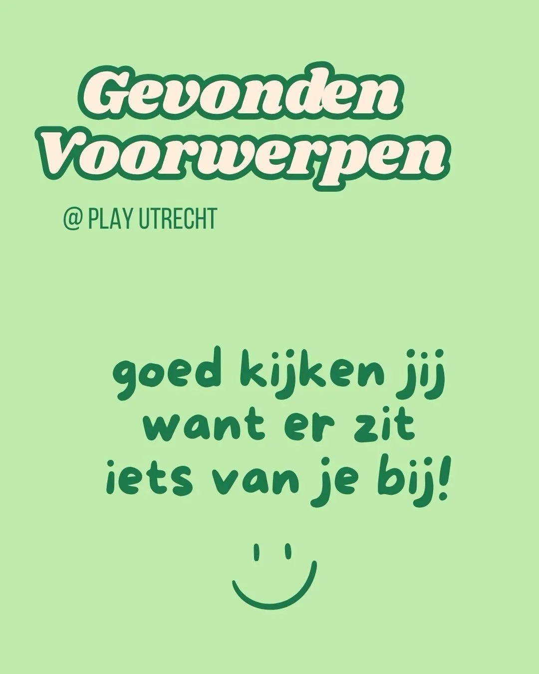 Jaaaaaa gevonden voorwerpen! Kom ze ophalen tijdens de inloop van een van onze events - stuur vooral even een mailtje naar info@playcommunity.nl wat van jou is en kom ze halen! 💚

Over maandje is het dan doneren aan de kringloop-tijd :-)