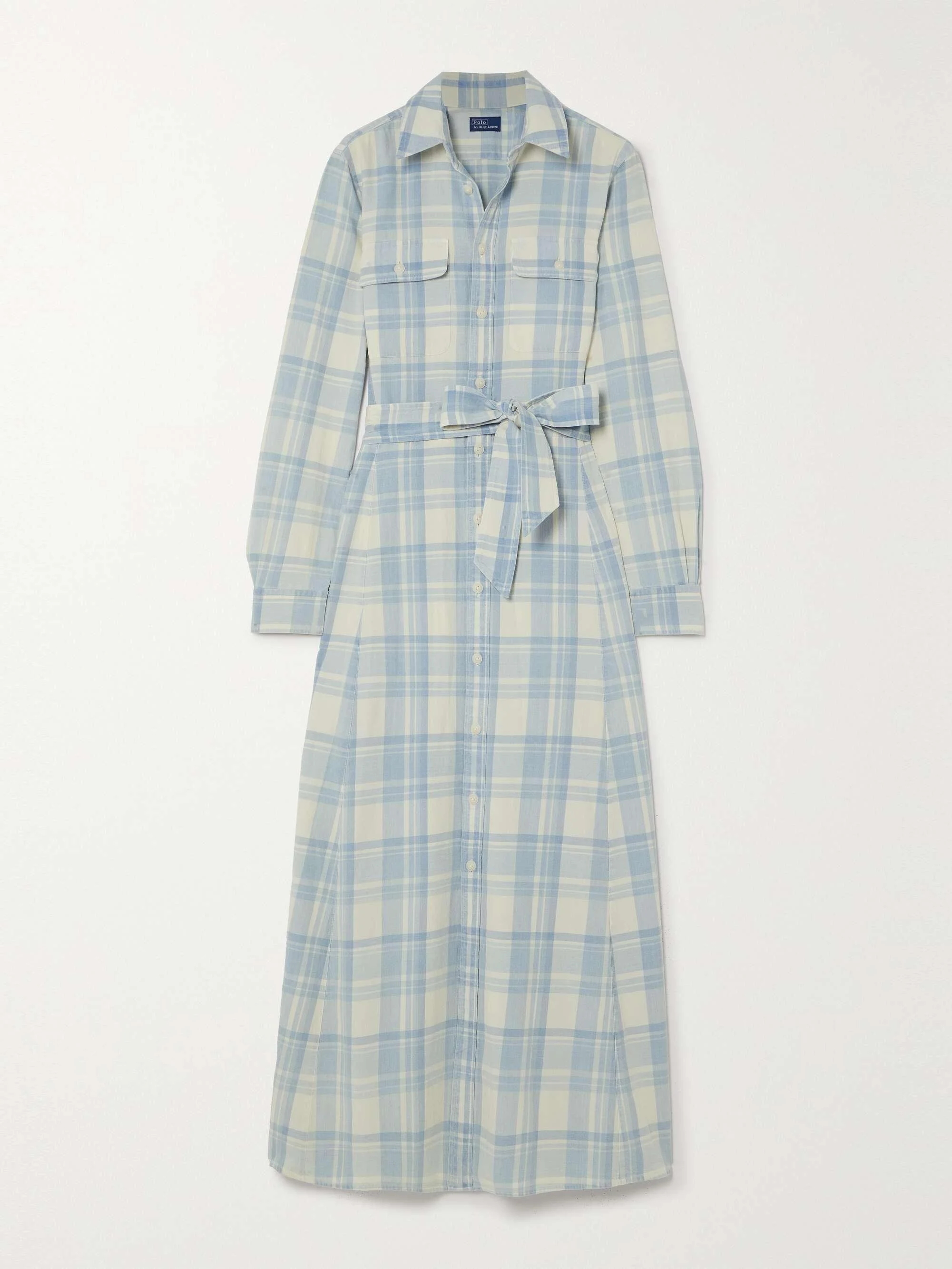 RL Belted Checked Cotton Shirt Dress.jpeg