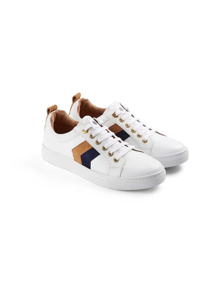 Alexandra Sneaker - Tan, &amp; Navy