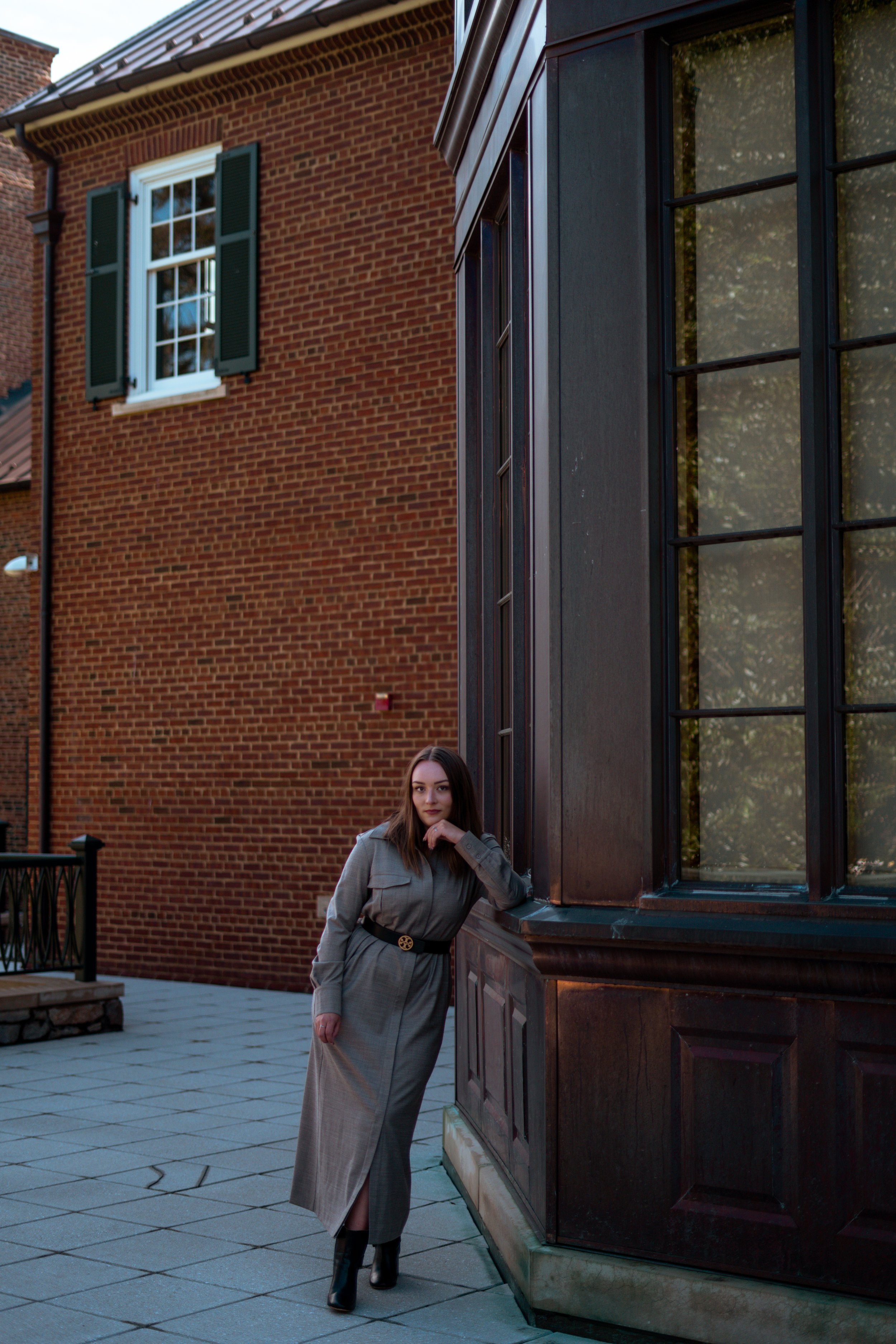 Spotlight | Tailored Wool Blend Belted Shirt Dress