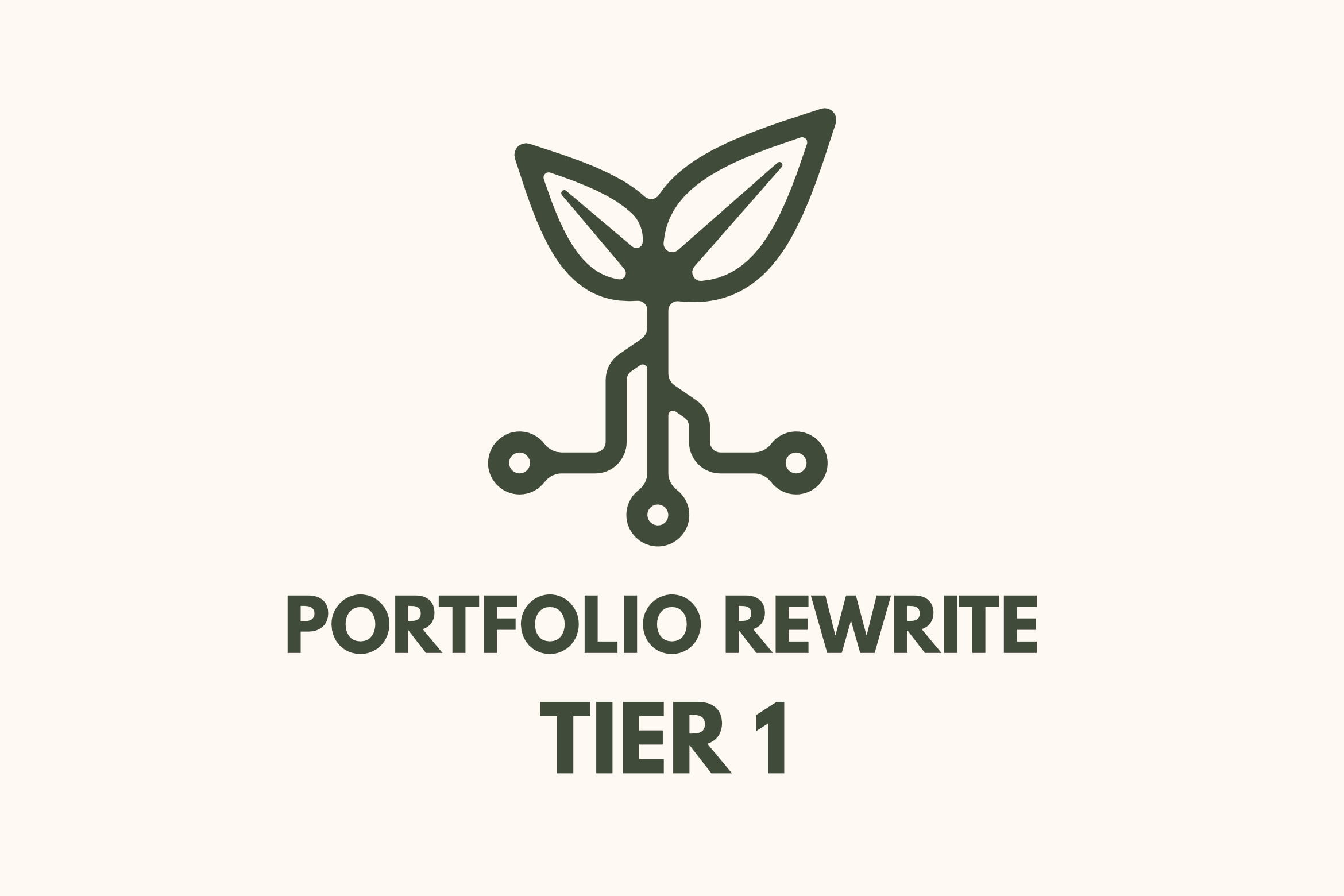 Tier 1 Portfolio Rewrite