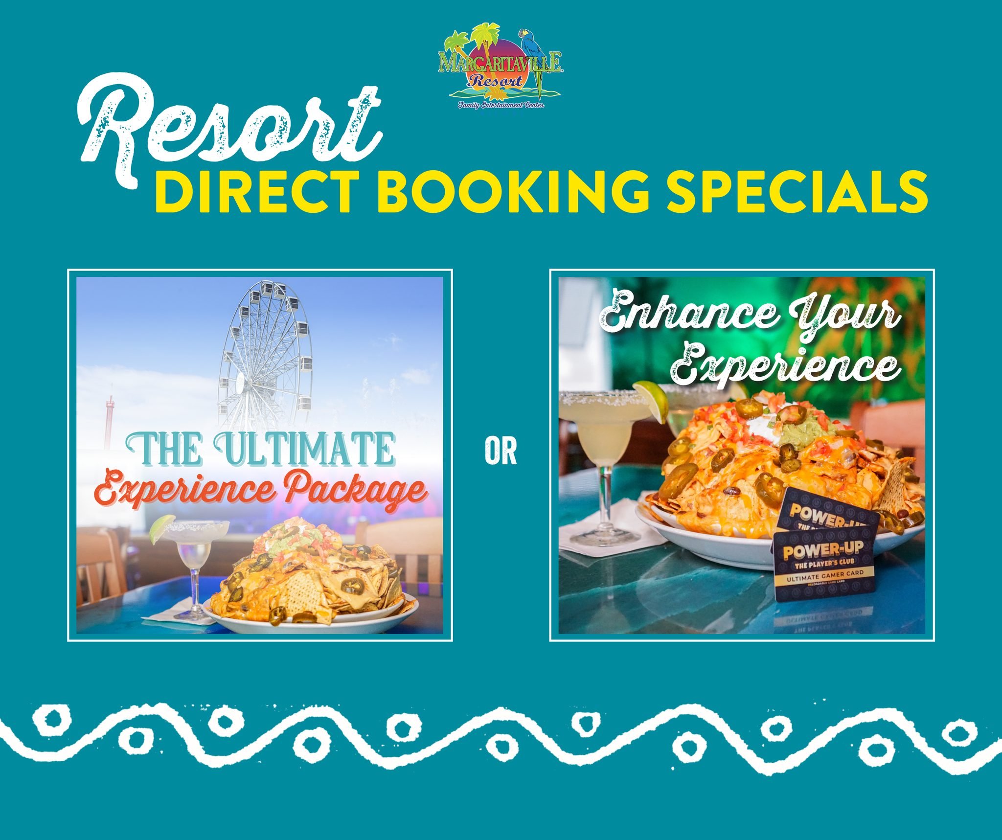 Your island getaway with the perfect add-on experience is here for the summer!🏝️

Book and stay with us  to take advantage of these amazing experiences!🎆

https://www.margaritavilleresortbiloxi.com/specials

#hotelspecials #resortspecials #experien