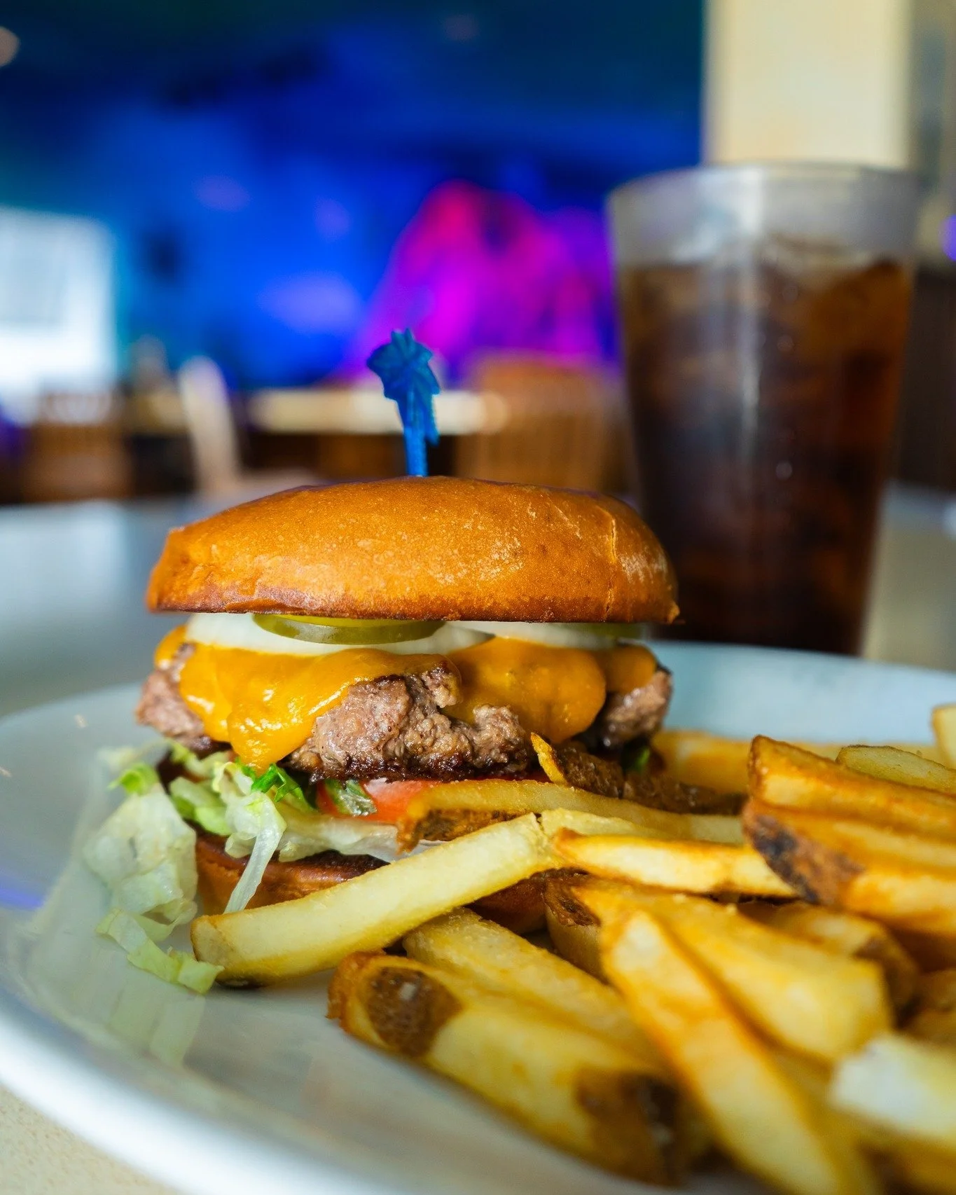 Bite into the Bomb.
Cheddar and bacon aren&rsquo;t just toppings &ndash; they&rsquo;re baked right into every juicy bite of this burger. Add fresh veggies and a toasted brioche bun, and you&rsquo;ve got a burger worth talking about.

$17.99 &bull; Li