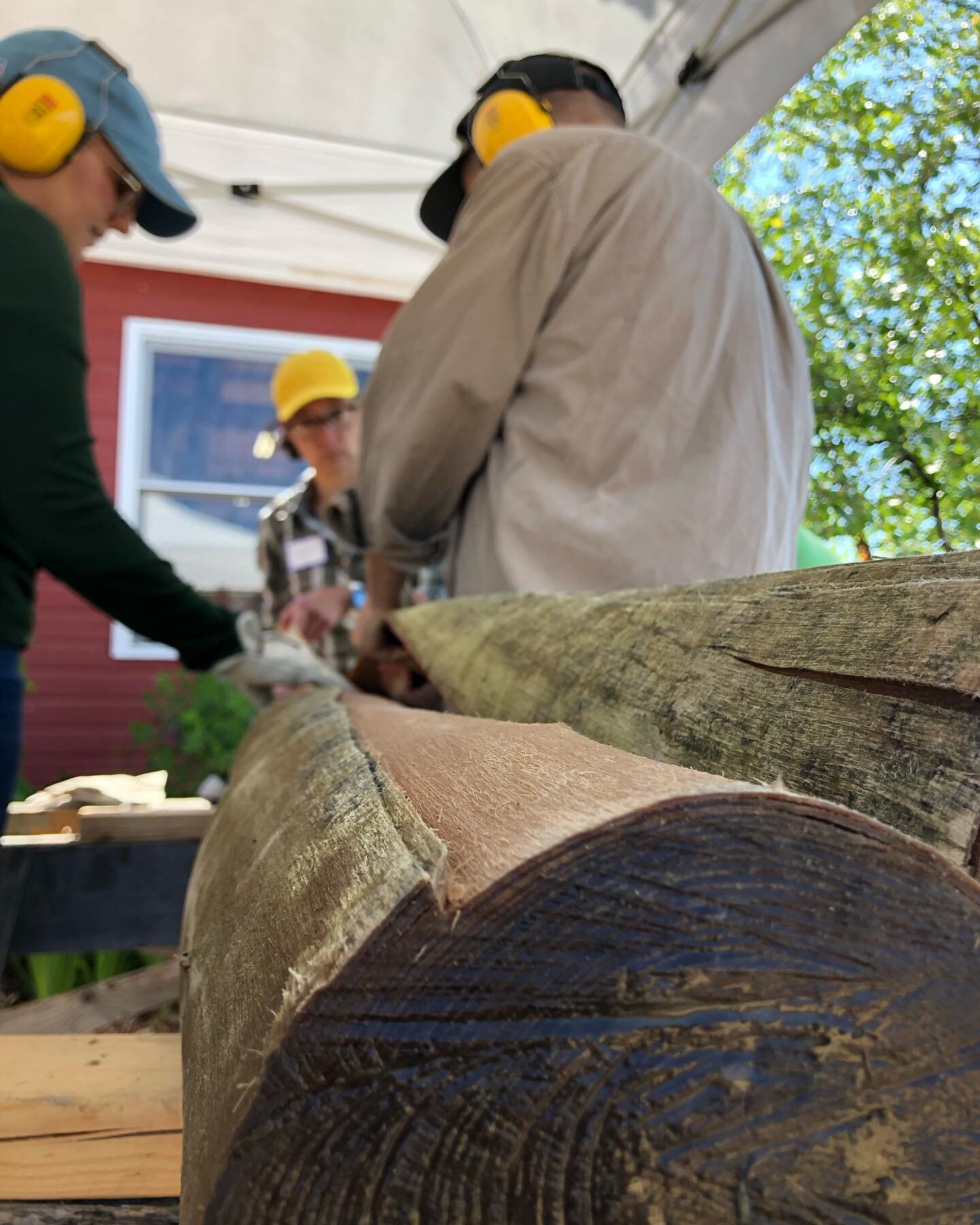 From log to basket in 3 days!! Thanks to teacher Ian of @creakingtreefarm and @northhousefolkschool for another magical long weekend. 

(@melanie_kahl was our official class documentarian so check out her highlight called &ldquo;folk skills&rdquo; fo