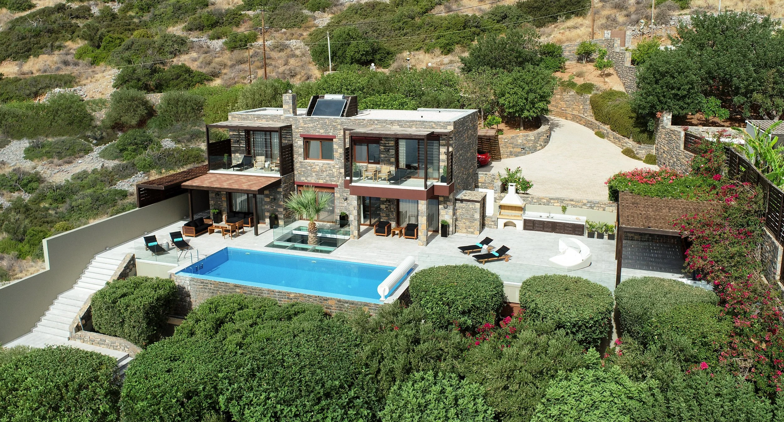 View of Mythos Villa from afar