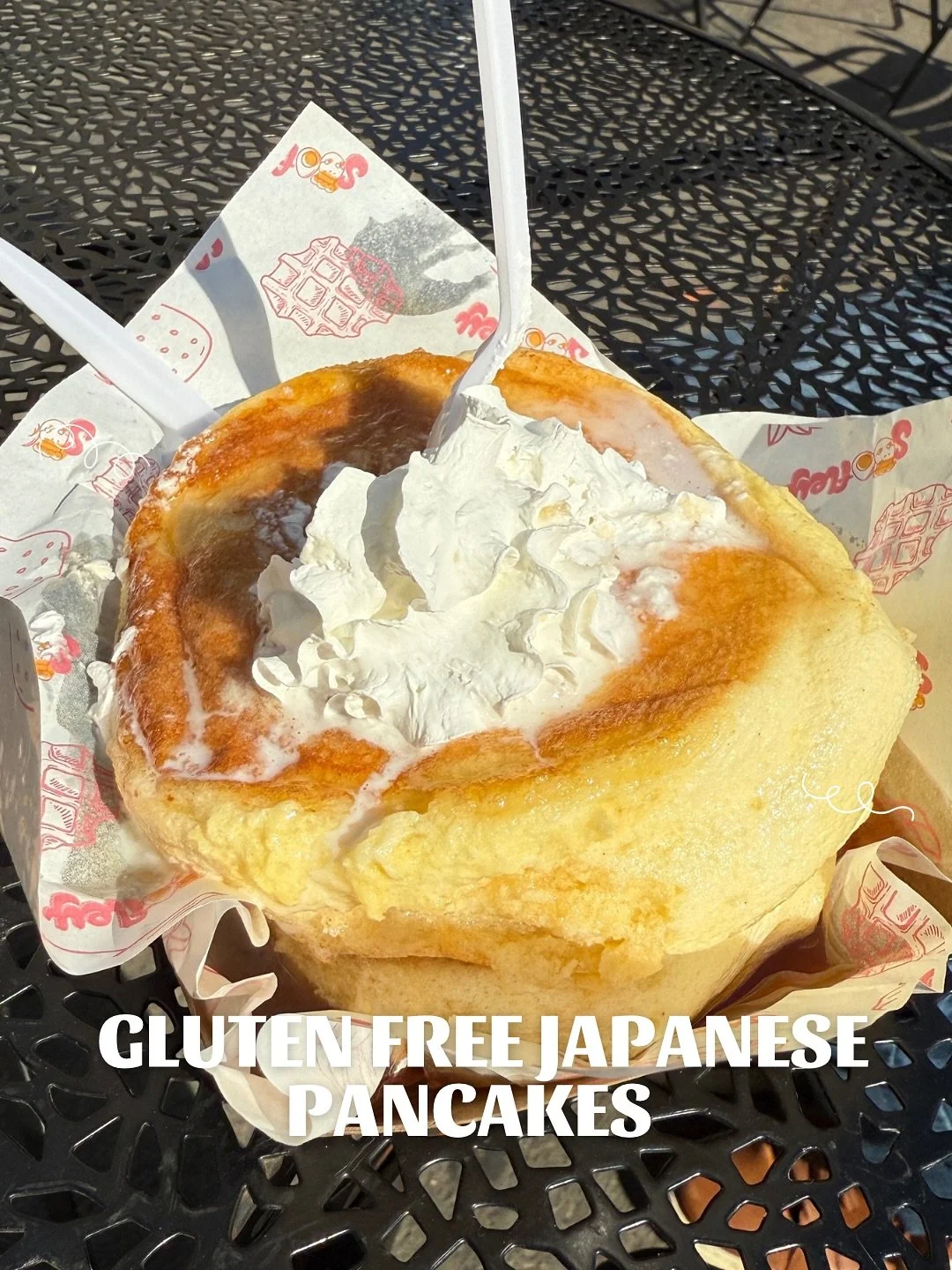 I had these fluffy Japanese pancakes at Japan Fest on 6th Avenue last weekend, and they were GLUTEN FREE! Even the whipped cream was dairy free.

The pancakes themselves were super light, airy, maple syrup soaked and DELISH. I&rsquo;ll have to go bac