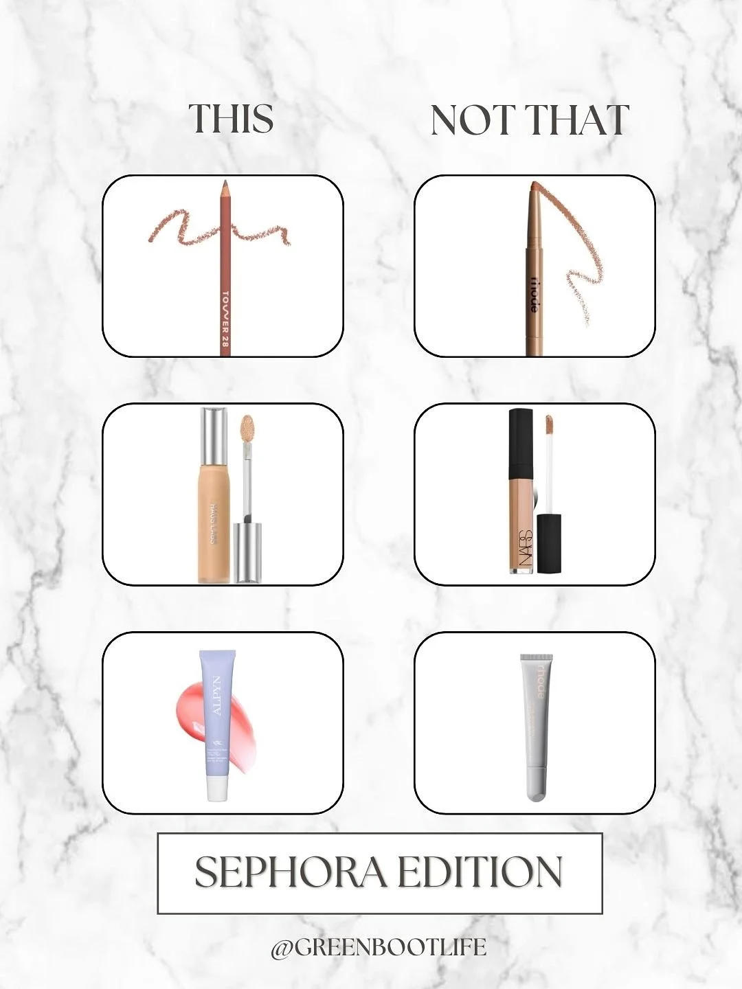 The Sephora Sale is upon us, and I want you to be an educated buyer and not fall for the trends and peer pressure. Quick breakdowns why you should skip the products from this post:

🔘 the Rhode lip liners have such weak staying power, plus they&rsqu