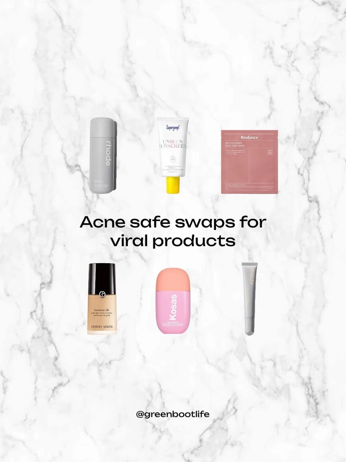 Swipe to see the acne safe swaps ➡️

Viral doesn&rsquo;t equal acne safe! A lot of times, when you dig deeper, a lot of vitality comes from paid influencers and incentivized reviews, which can be really frustrating. 

Comment SWAPS and I&rsquo;ll sen