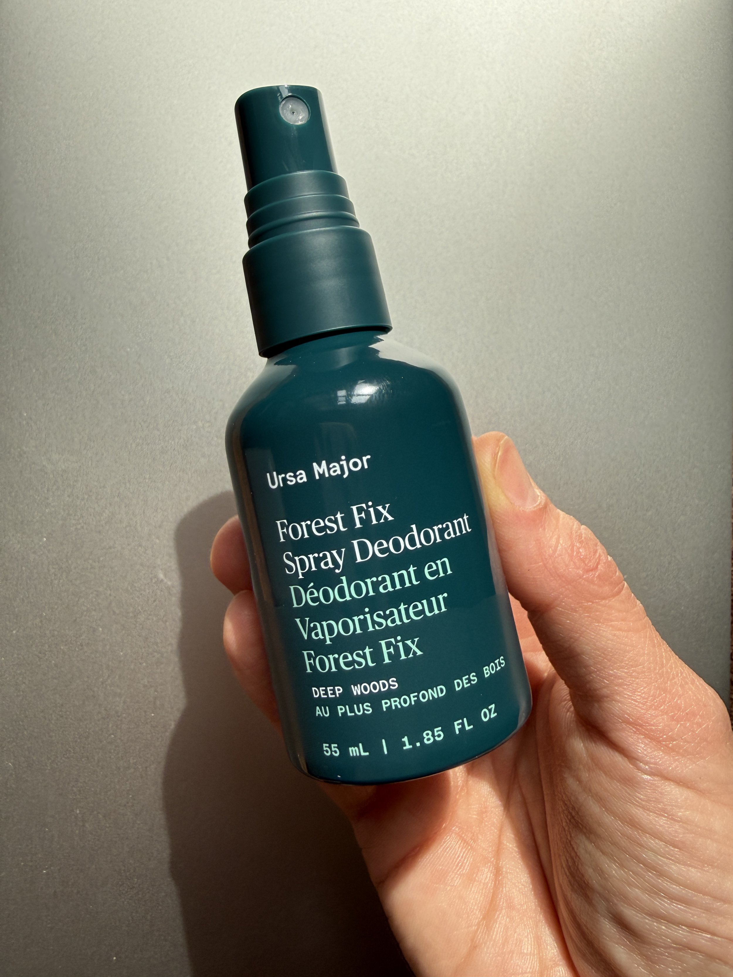 Ursa Major Forest Fix natural deodorant spray for odor control and sensitive skin