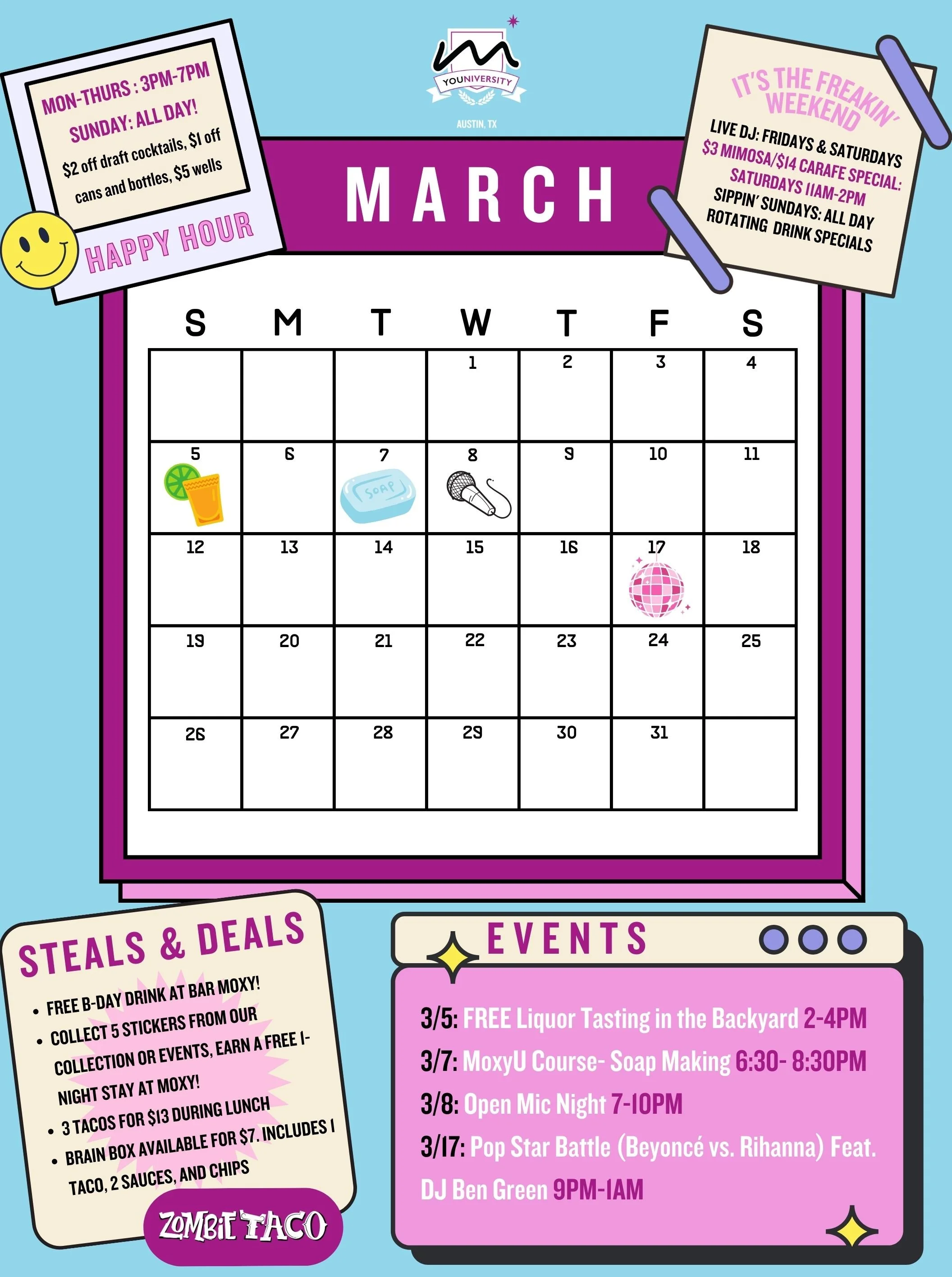Moxy Event Calendar