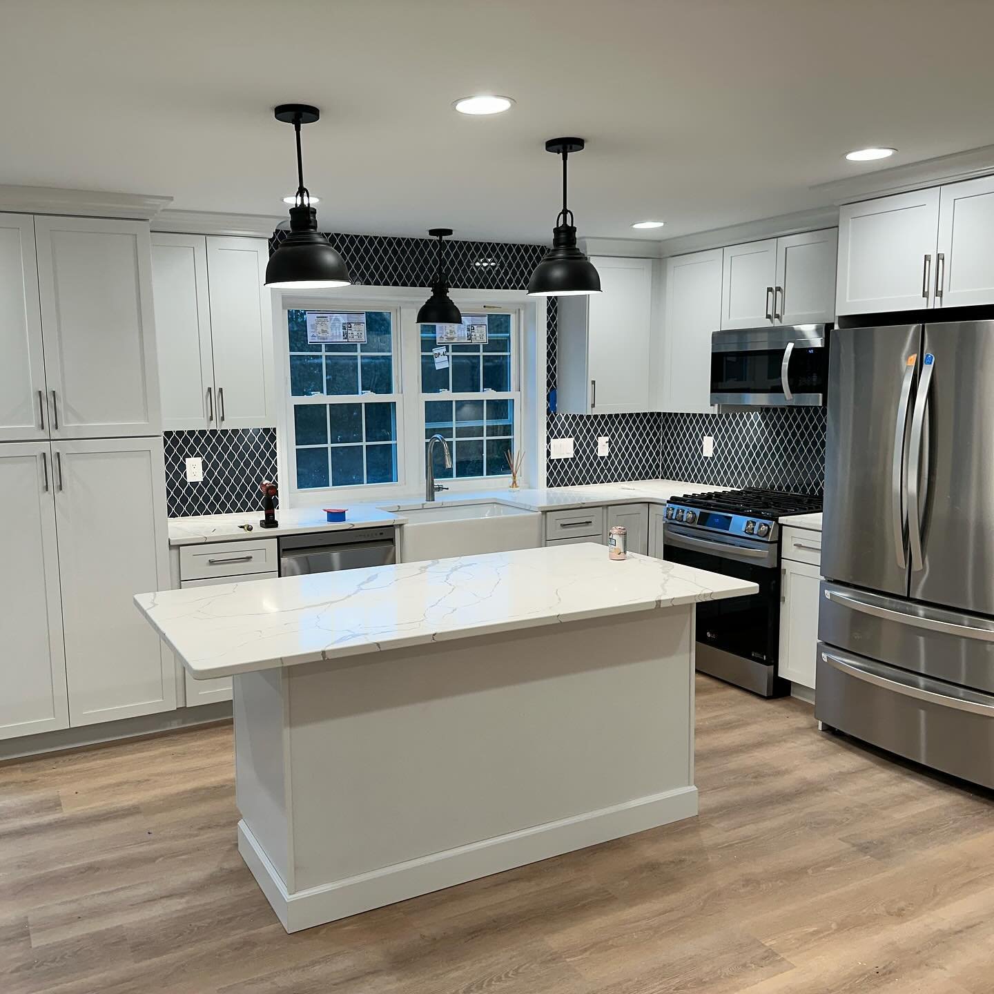 After and before of our full renovation. Watch the full story highlights Westtown 1,2,3 @kendallmilam #kitchendesign #kitchen #renovation