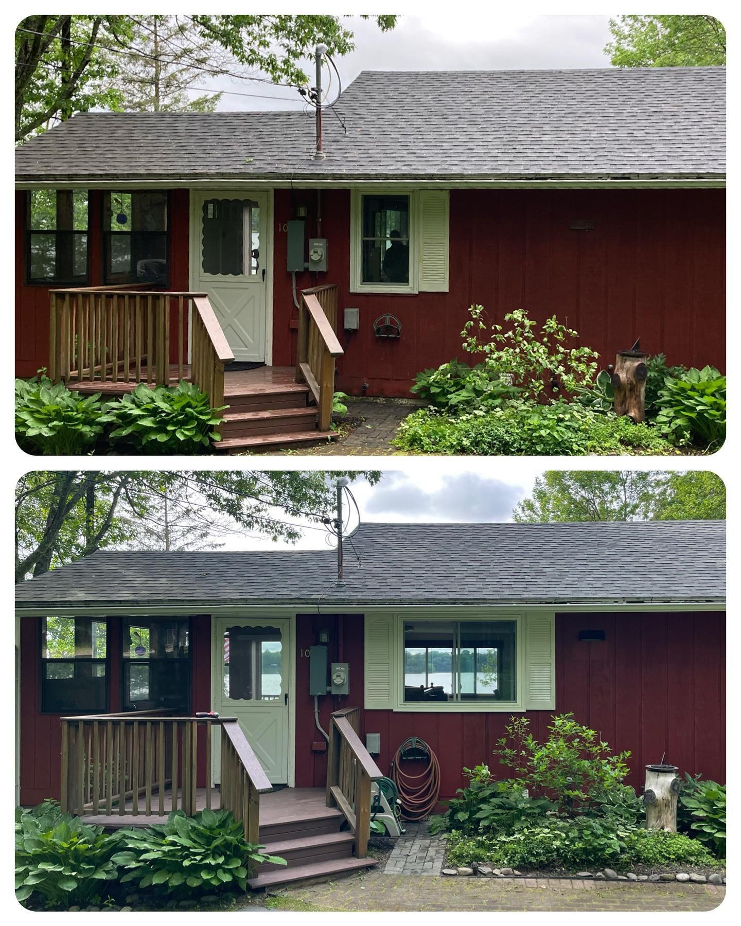 Before and after of a window we moved to the right and enlarged. 

If you do things well it looks like you didn&rsquo;t do anything haha #carpentry