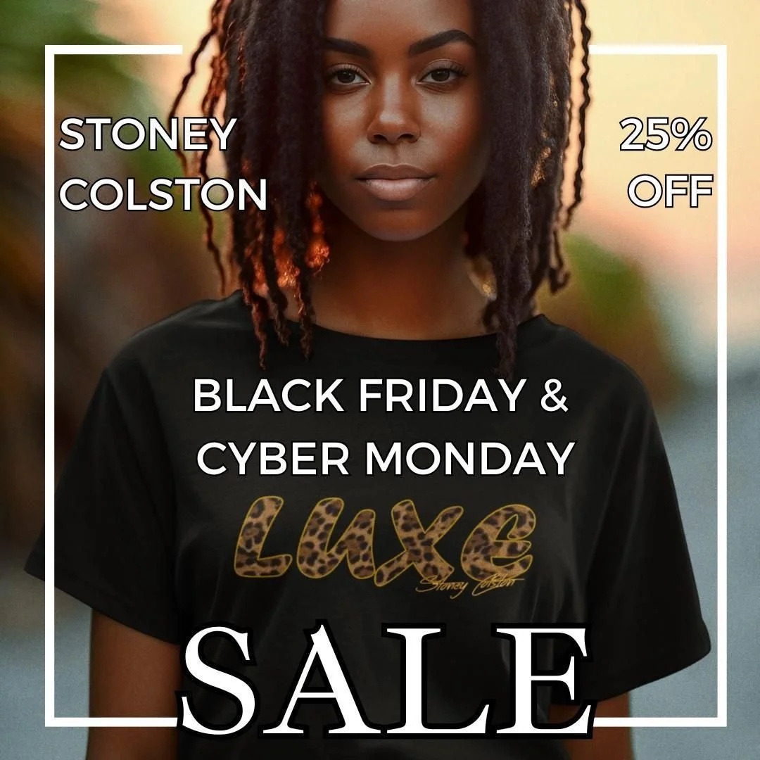 Kick off your holiday shopping in style with our Black Friday - Cyber Monday sale! Get 25% off all orders until Nov 27th at 11:59pm (est) when you use the code BFCM2023 at check-out! Get in style and stay in style with Stoney Colston! #style, #styleo