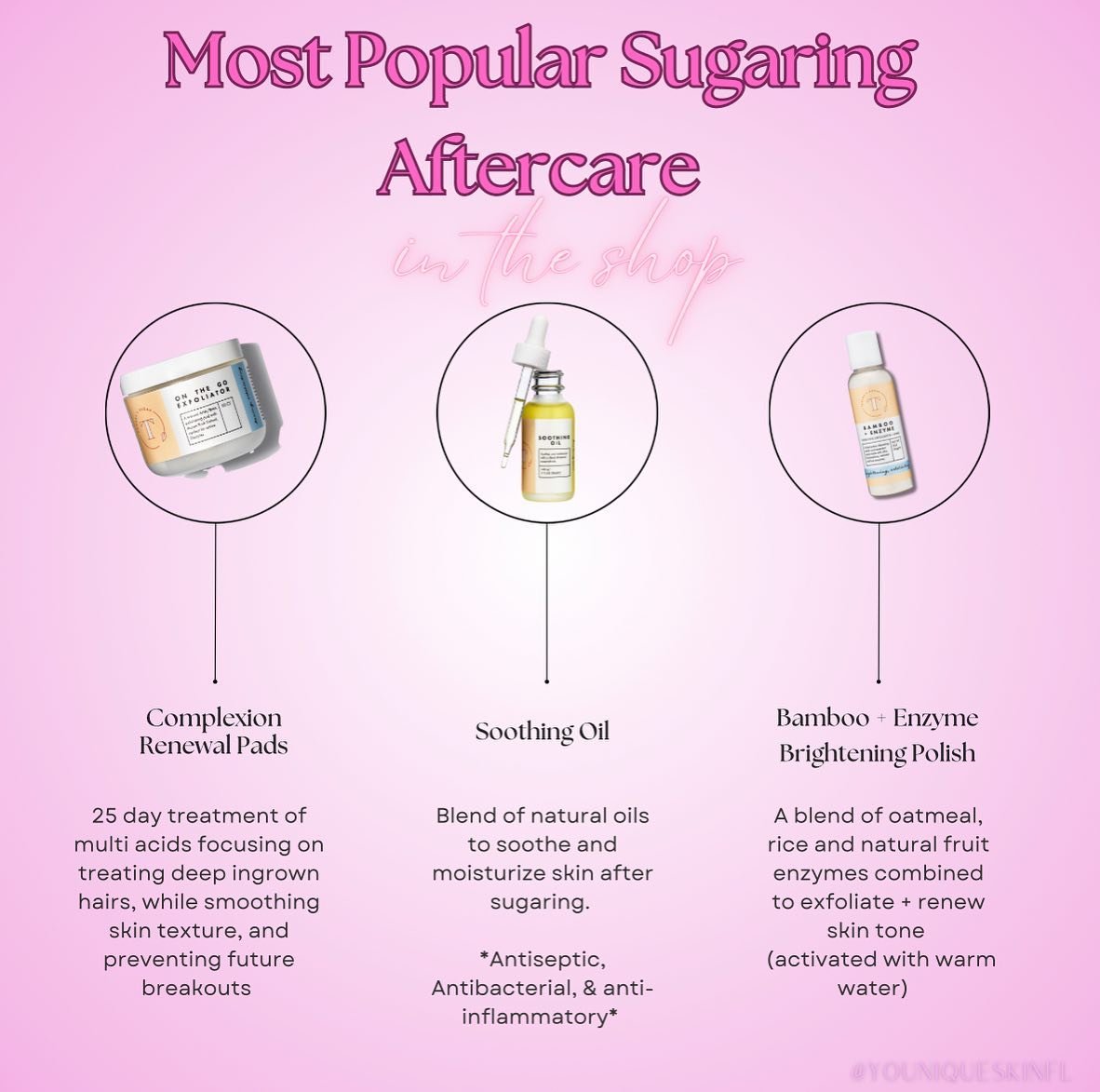 Are you in need of effective ingrown hair products that prevent + treat the skin? 

We also have products that focus on brightening the bikini area 🍑 

Book an appointment with Ari or stop by our shop to take home these must haves for your Brazilian