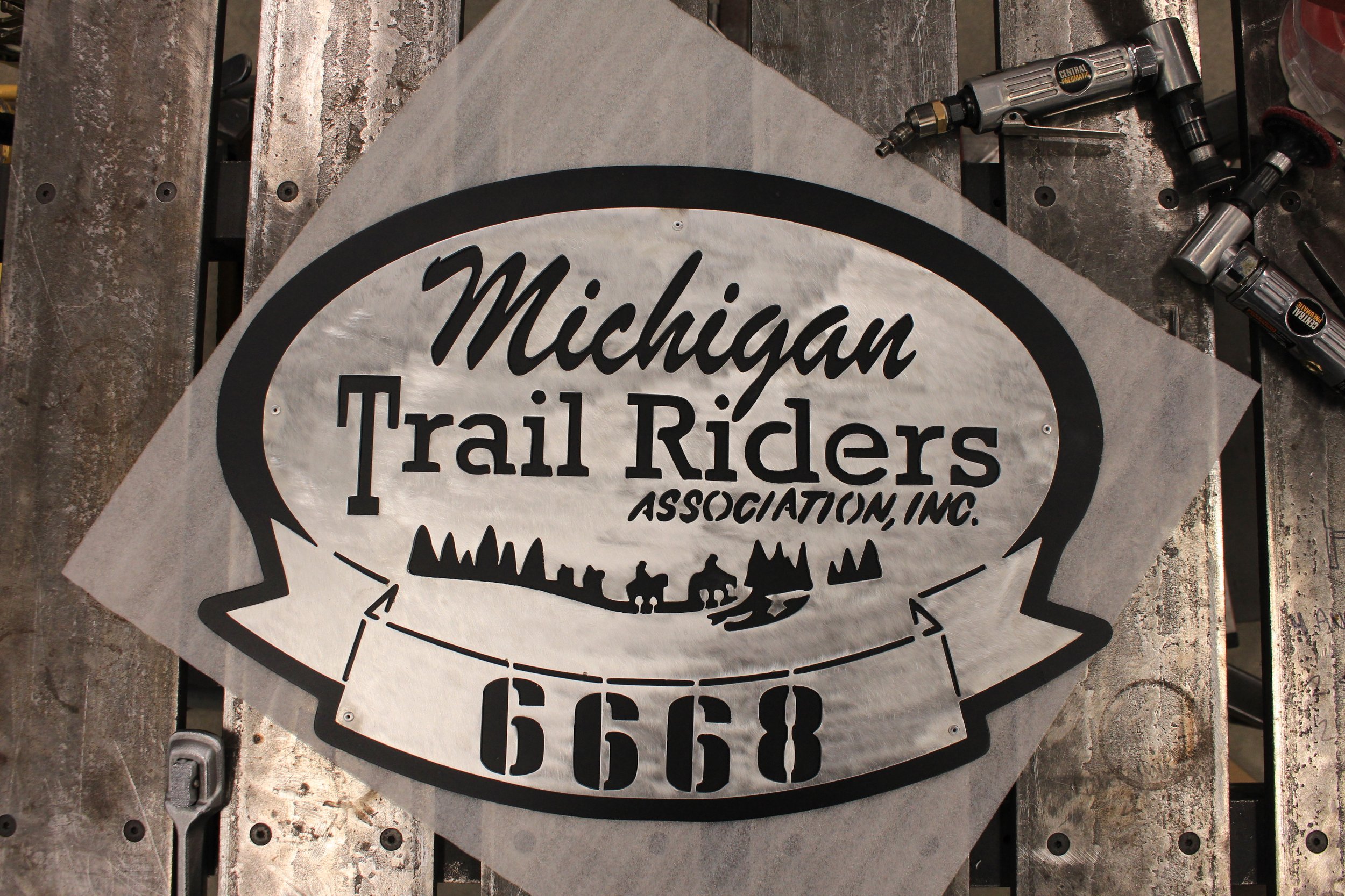 Custom MTRA member plate.