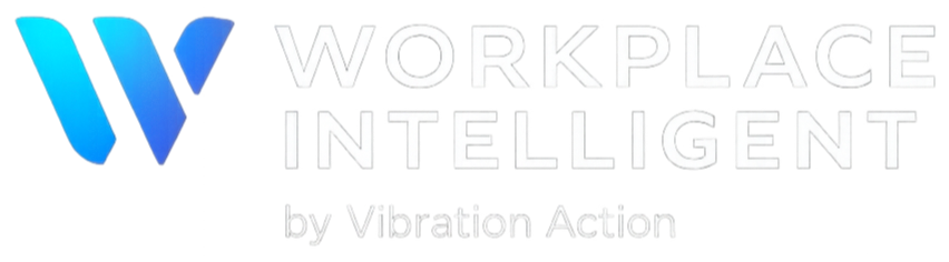 Logo with a stylized blue letter 'W' and the text 'WORKPLACE INTELLIGENT by Migration Action'.