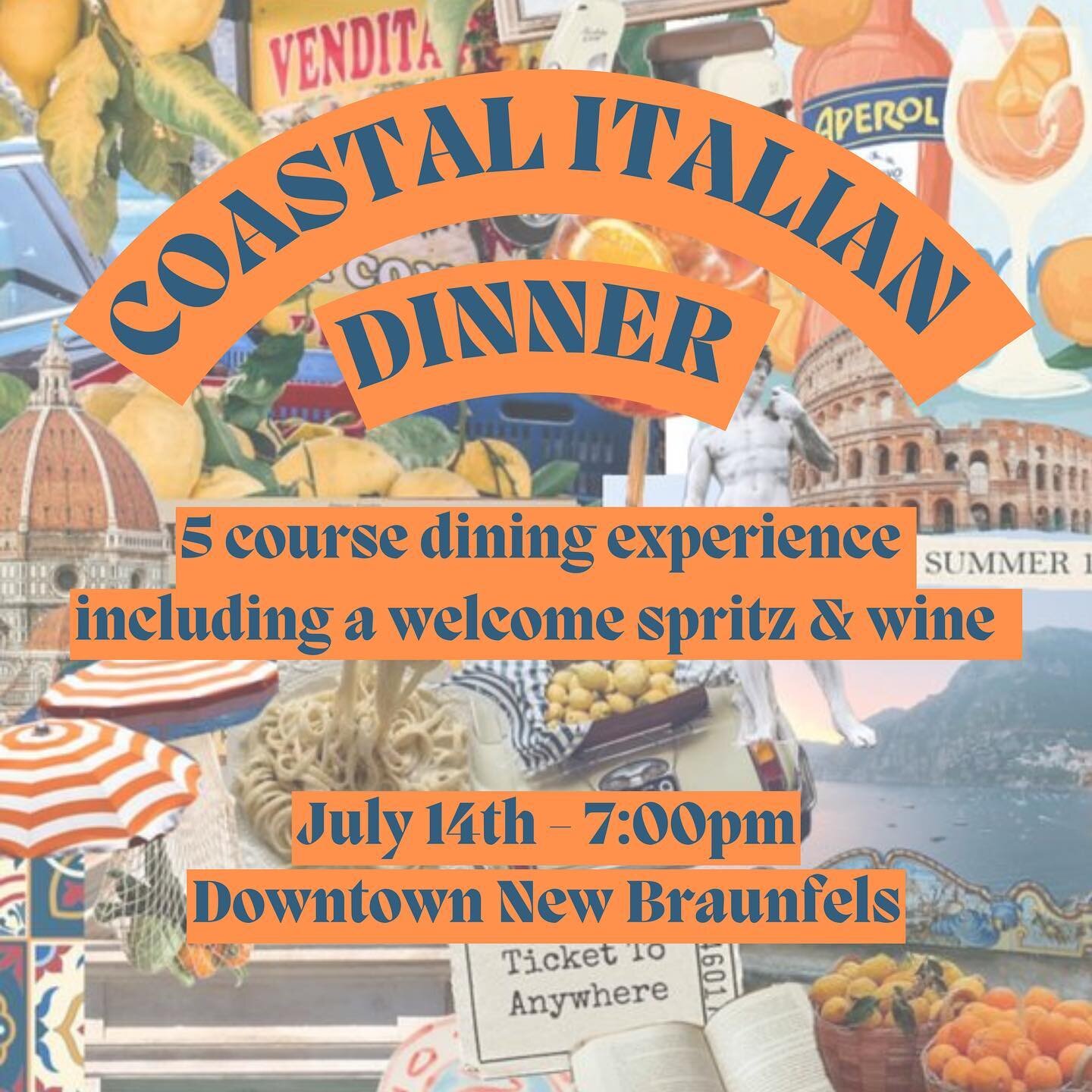 Join us for a coastal Italian dinner without having to travel it Italy! @kelynegbuka with Buka Bakehouse will prepare a multi-course coastal Italian dinner accompanied with a welcome spritz and wine!!

This limited ticketed event at the beautiful @so