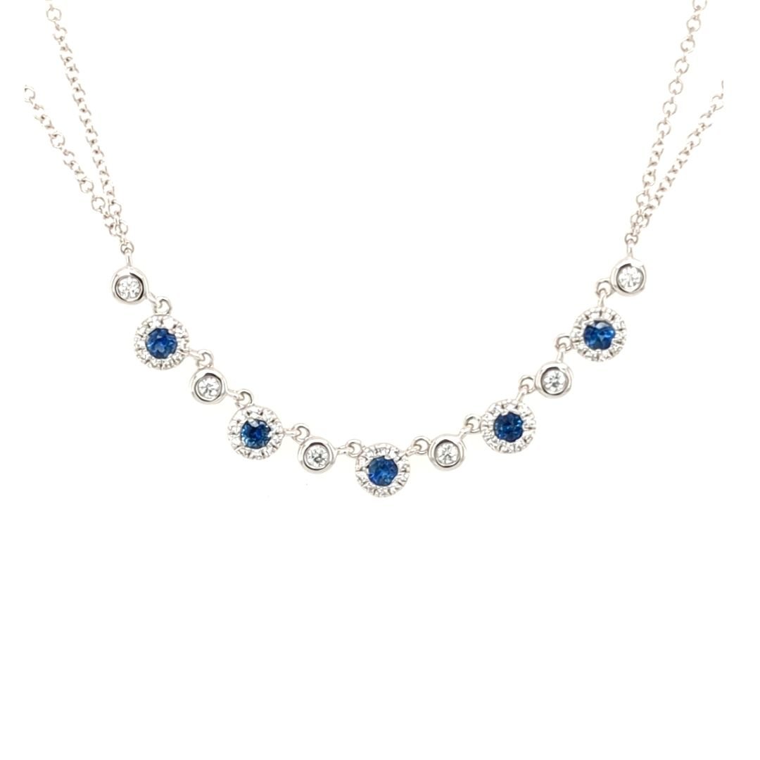 Le Vian Natural Blue Sapphire Pendant Necklace 1/4 ct tw Diamonds 14K  Vanilla Gold | Jared