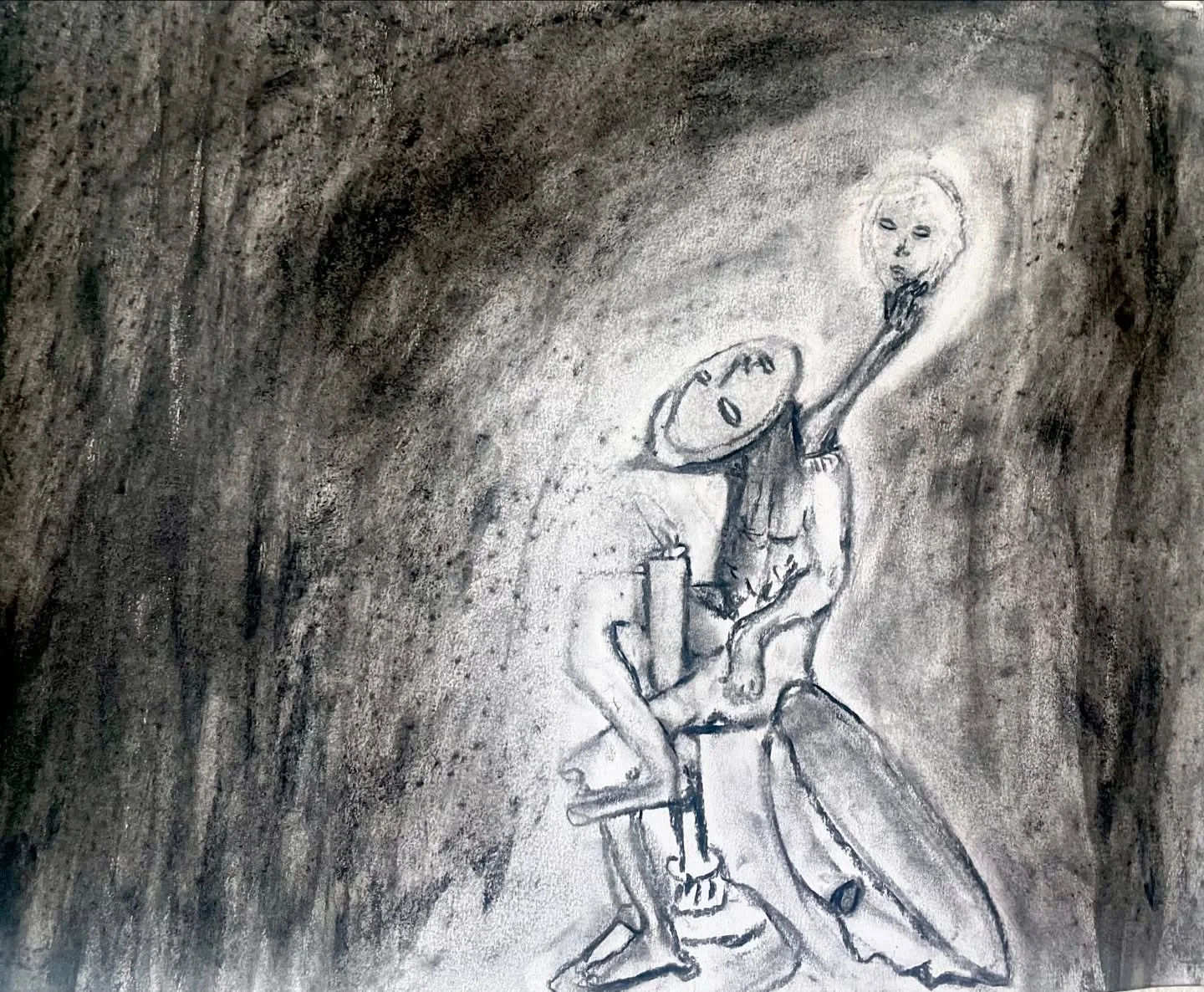 from this quartet of Picasso studies this is &ldquo;who may thyself be&rdquo; (2026) all hanging now in @majnoonsea 
check out the others in the series in this post and the last one as the original piece whose form I loved and played with is super su