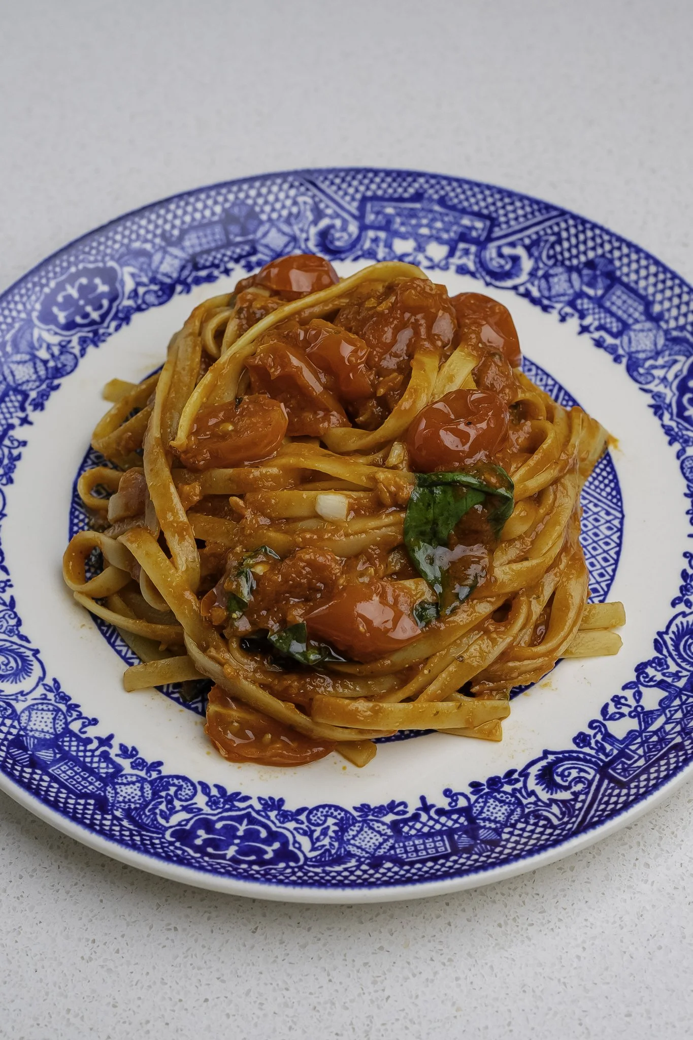 Pasta with Basil & Tomato Sauce — Bread Bake Beyond