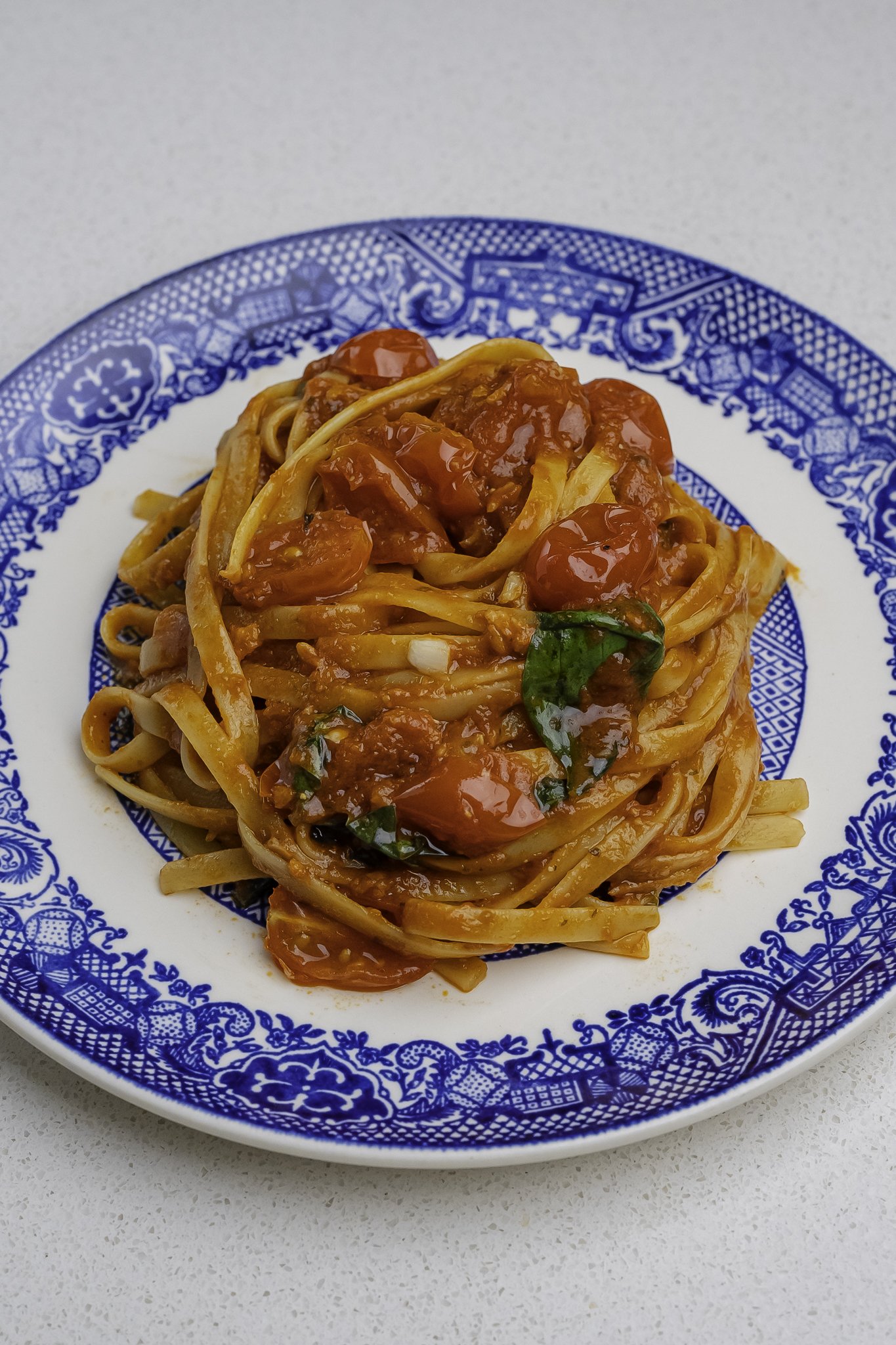 Pasta with Basil & Tomato Sauce — Bread Bake Beyond