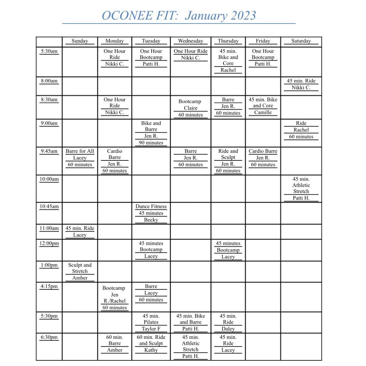 We are excited to share our January schedule.  We offer a wide variety of classes and time slots.  We have also added two new formats:  Athletic Stretch and Dance Fitness.  Can&rsquo;t wait to see you in January.  NEW YEAR&hellip;.NEW GOALS.  Book cl