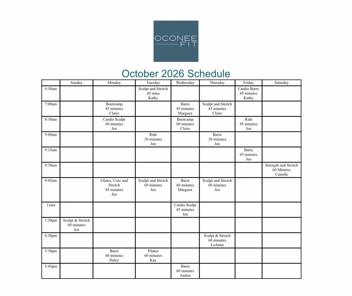 🍂 Check out our October schedule! 🍂 

Whether you want to work out at 6:30 AM or 5:30 PM, we&rsquo;ve got you covered. With classes from early morning through the evening, there&rsquo;s a time that can fit into even the busiest schedule!
🎃 And be 