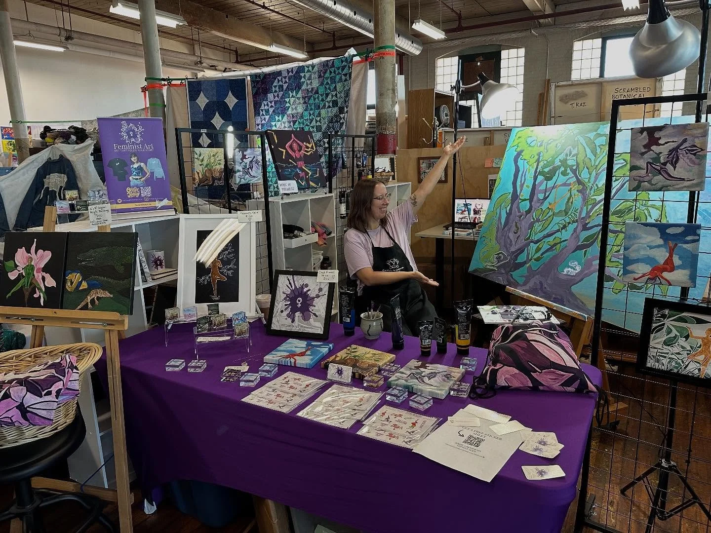 Welcome to my studio 💜 🎨 in the heart of downtown Hamilton. Home sweet home

#monicabrinkman #feministartgallery #feministart #hamontart #hamontartist