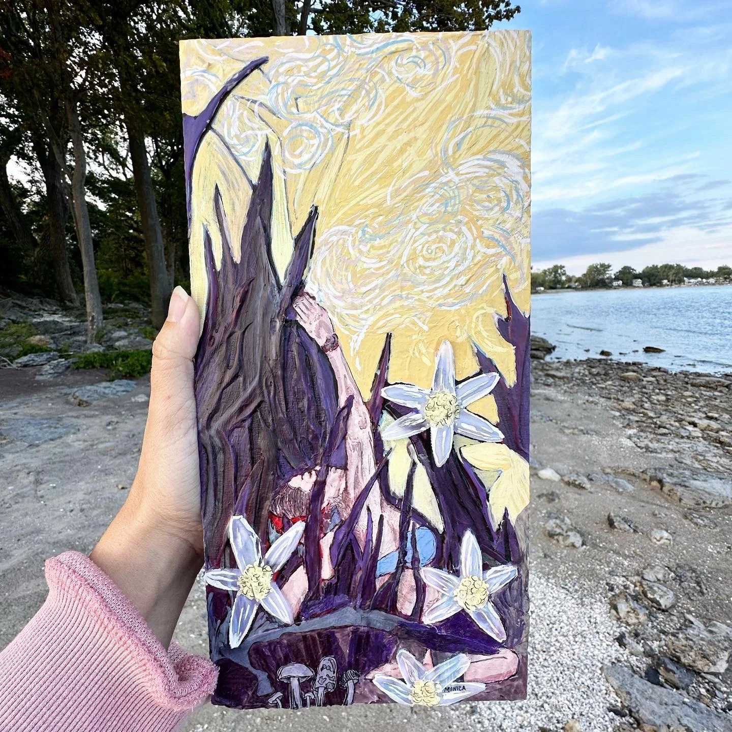 Acrylic Painting Titled Yoga Night.jpeg