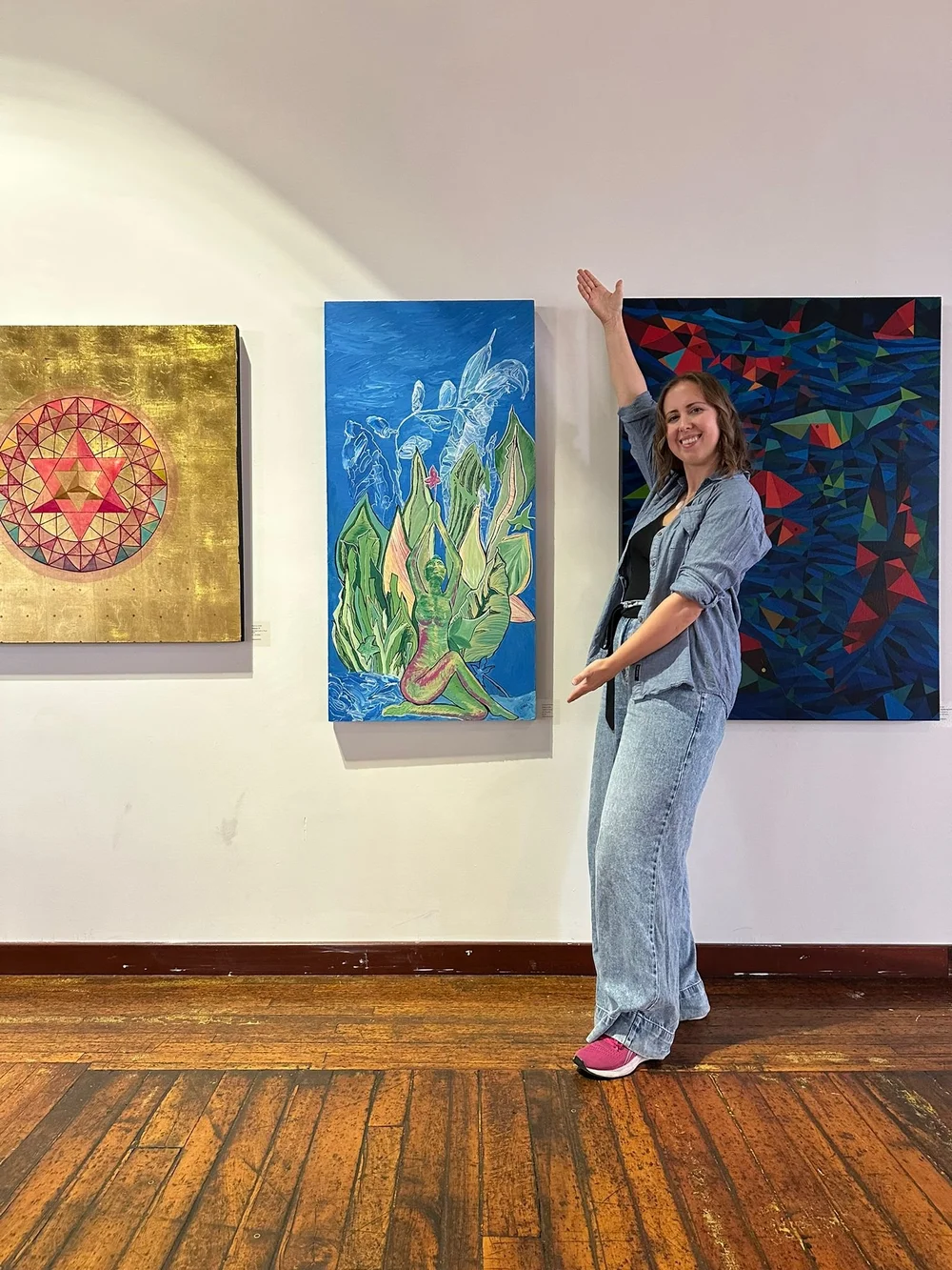 Monica with her art