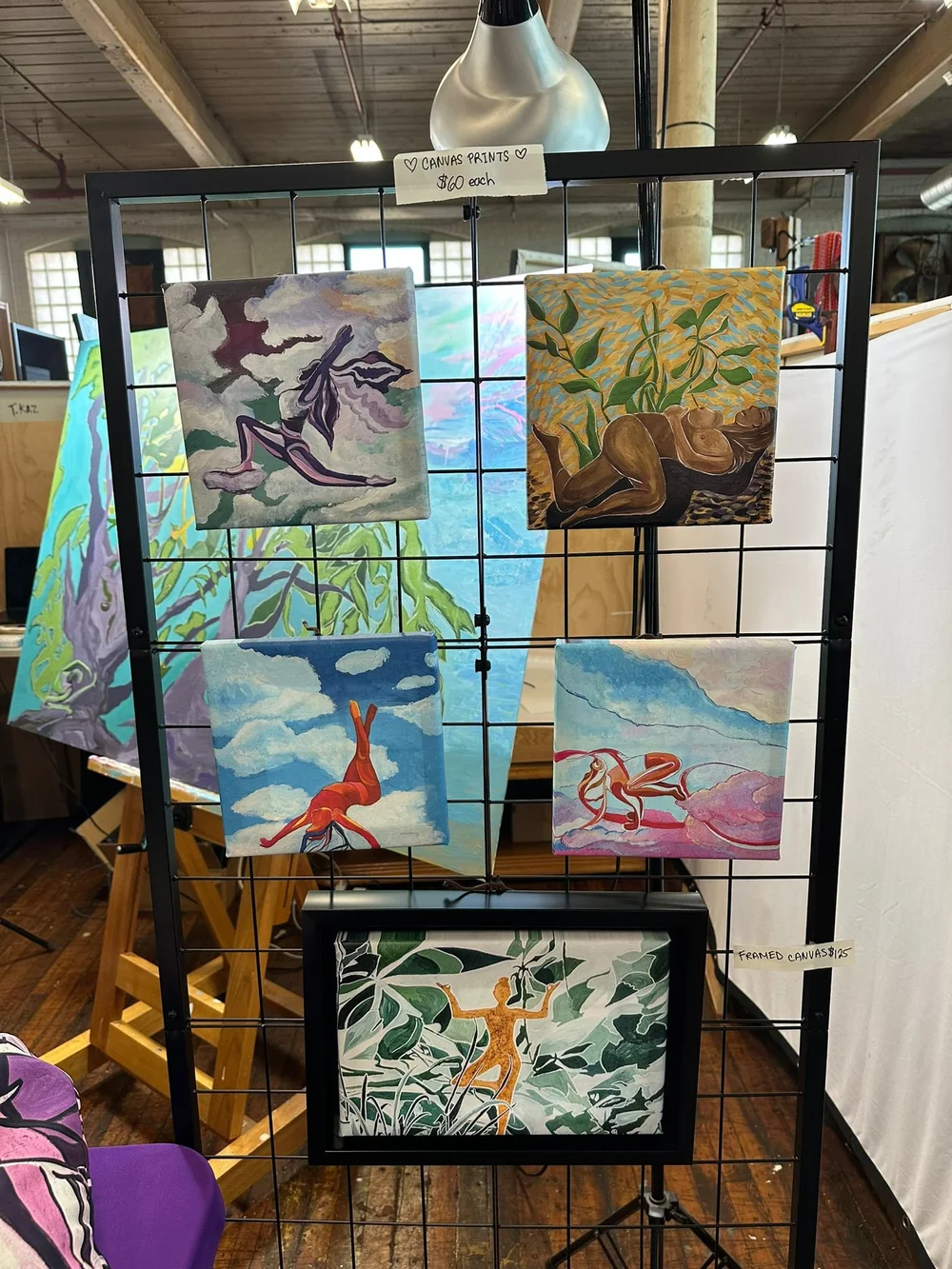 Paintings on display
