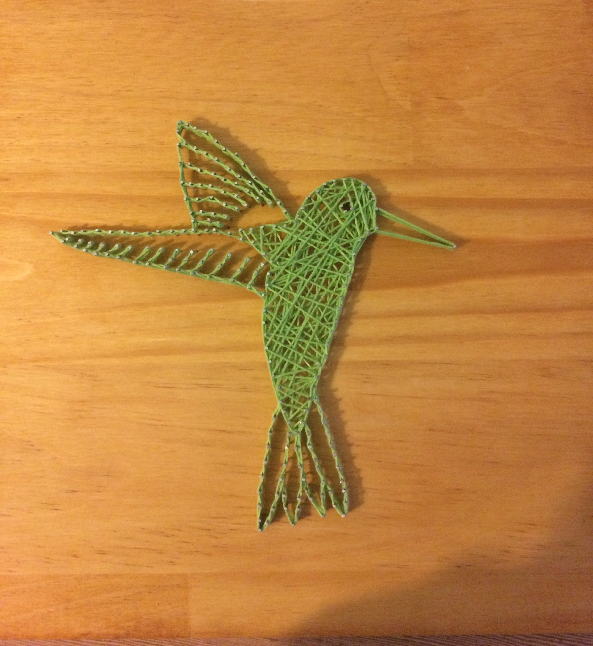 Hummingbird string art