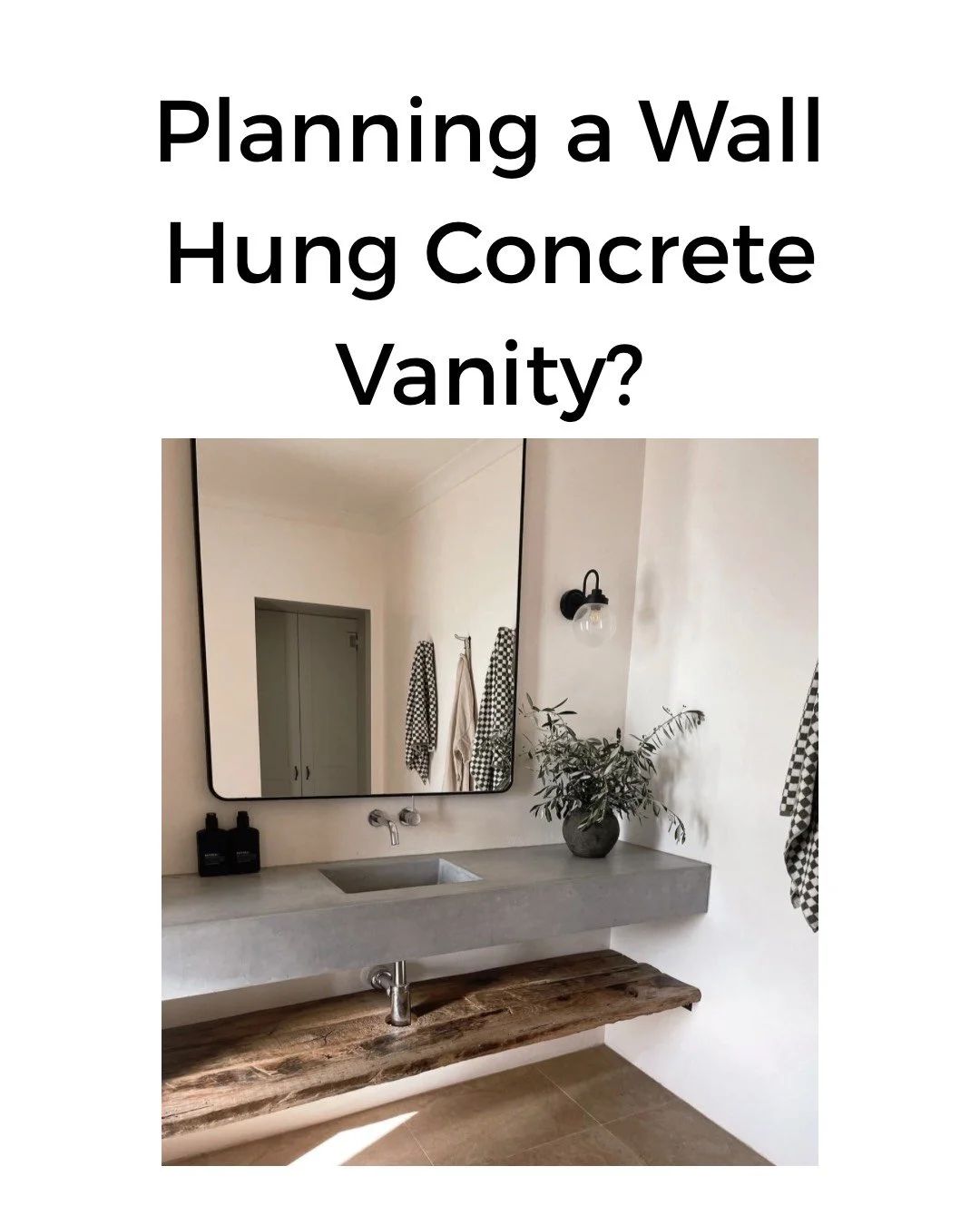 Planning a wall hung vanity?