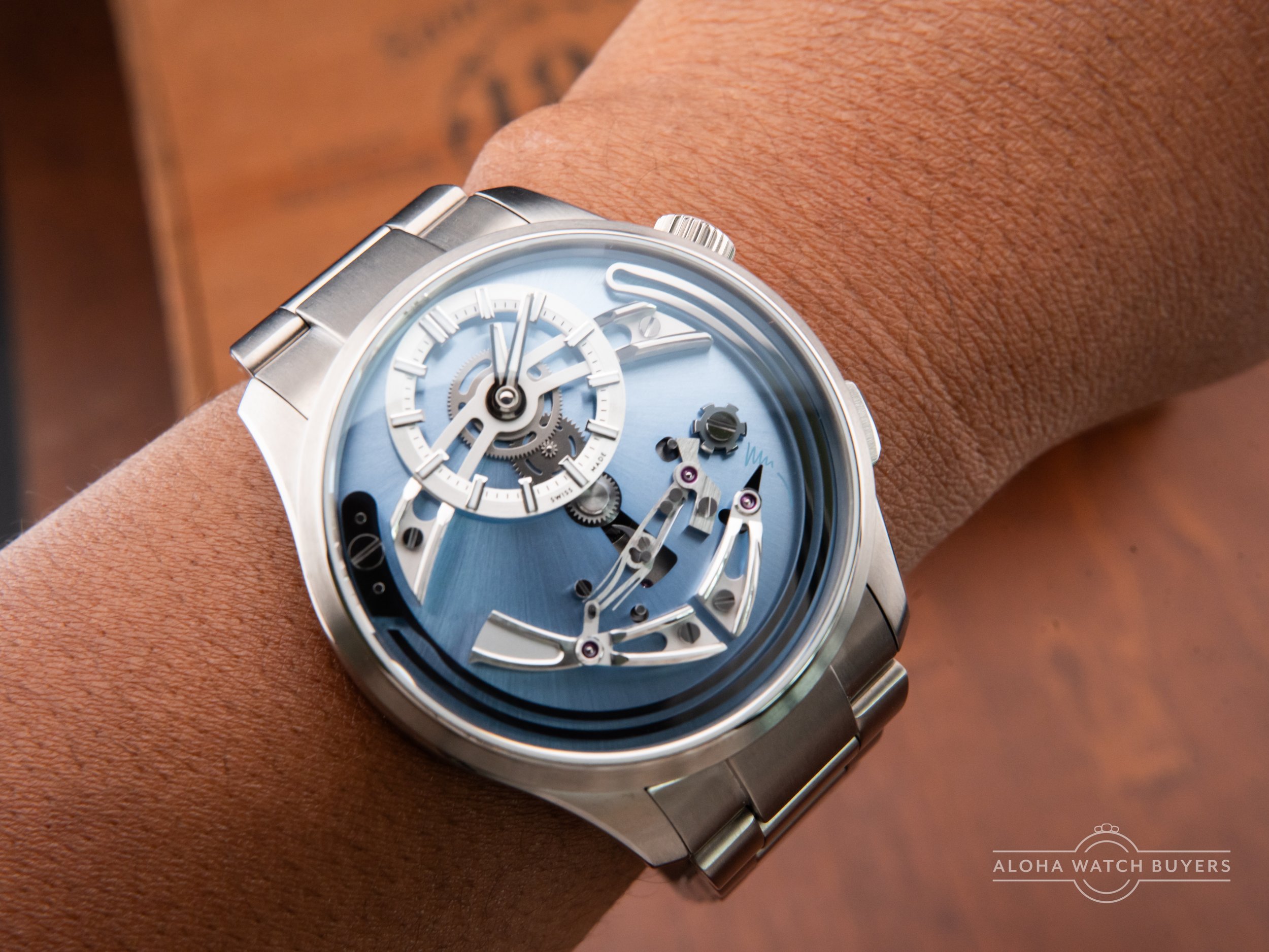 2024 Christopher Ward C1 Bel Canto Titanium Cielo Blue