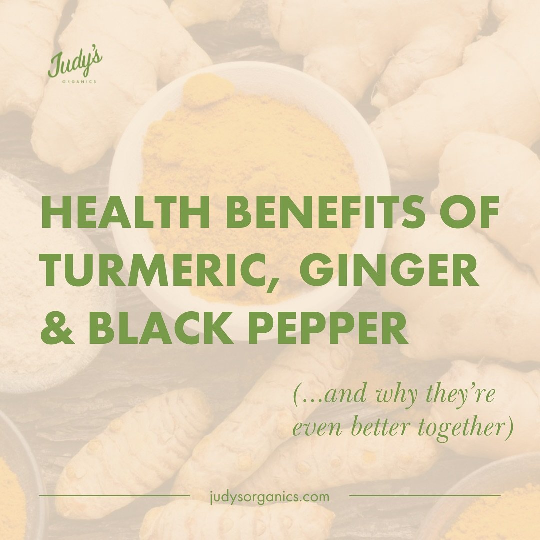 Swipe 👉🏻 to discover the Power Trio: Turmeric, Ginger &amp; Black Pepper 🌶️ 🧡💥

#judysorganics #naturalremedies #healthbenefits #antiinflammatory #antiinflammatorydiet #wellnessjourney