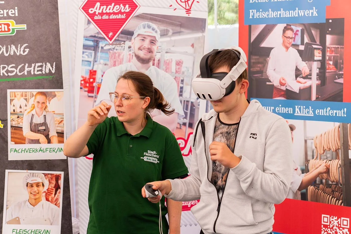 VR-Brille im Einsatz.