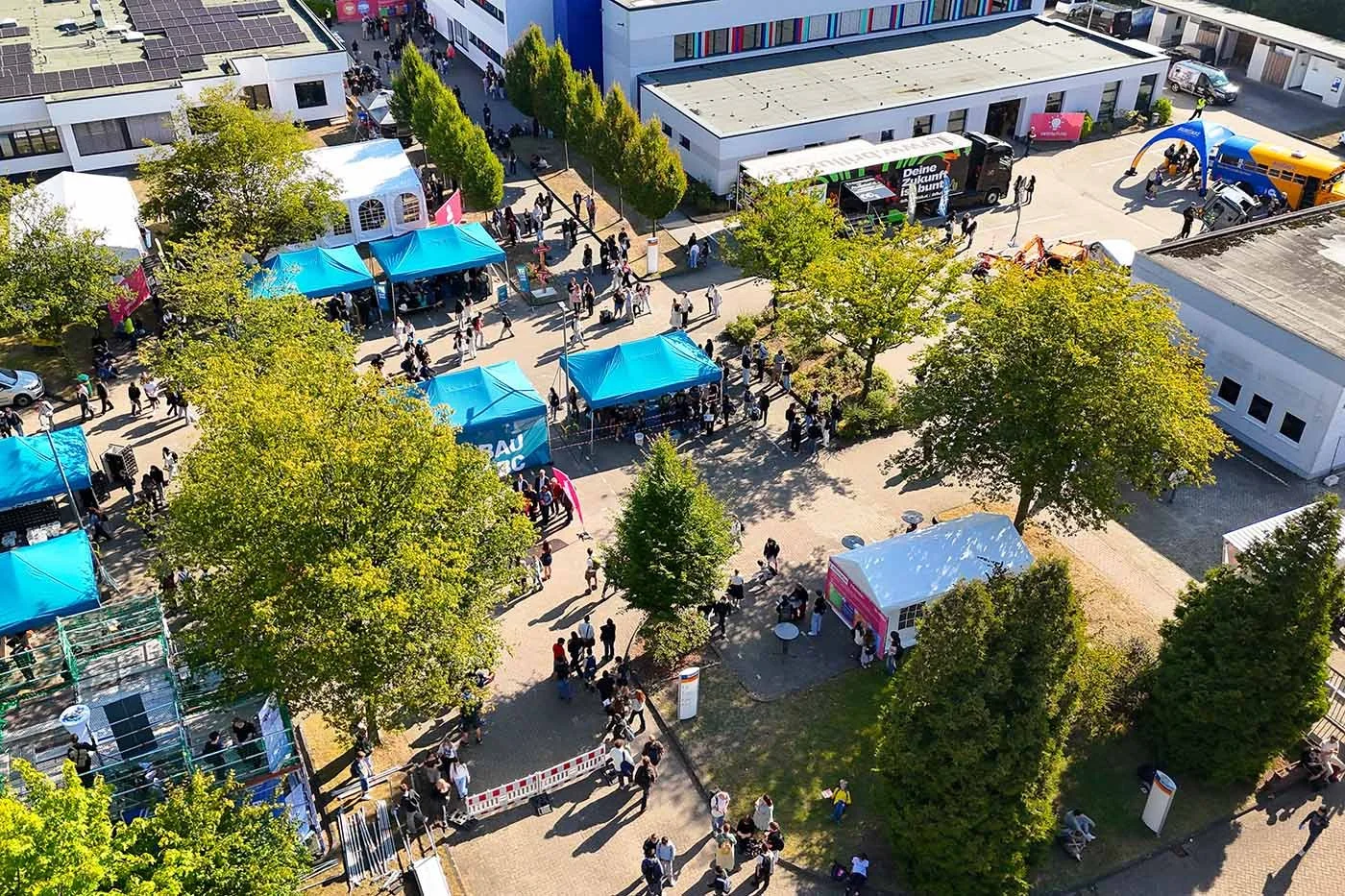Luftaufnahme des Campus.