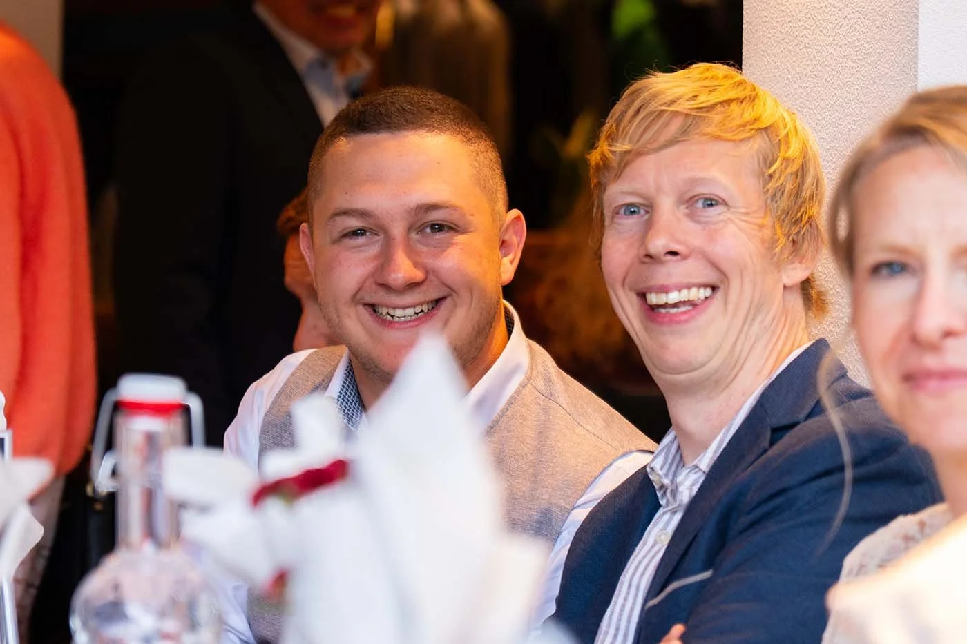 Kilian Werth und Stefan Eilers auf der Feier.