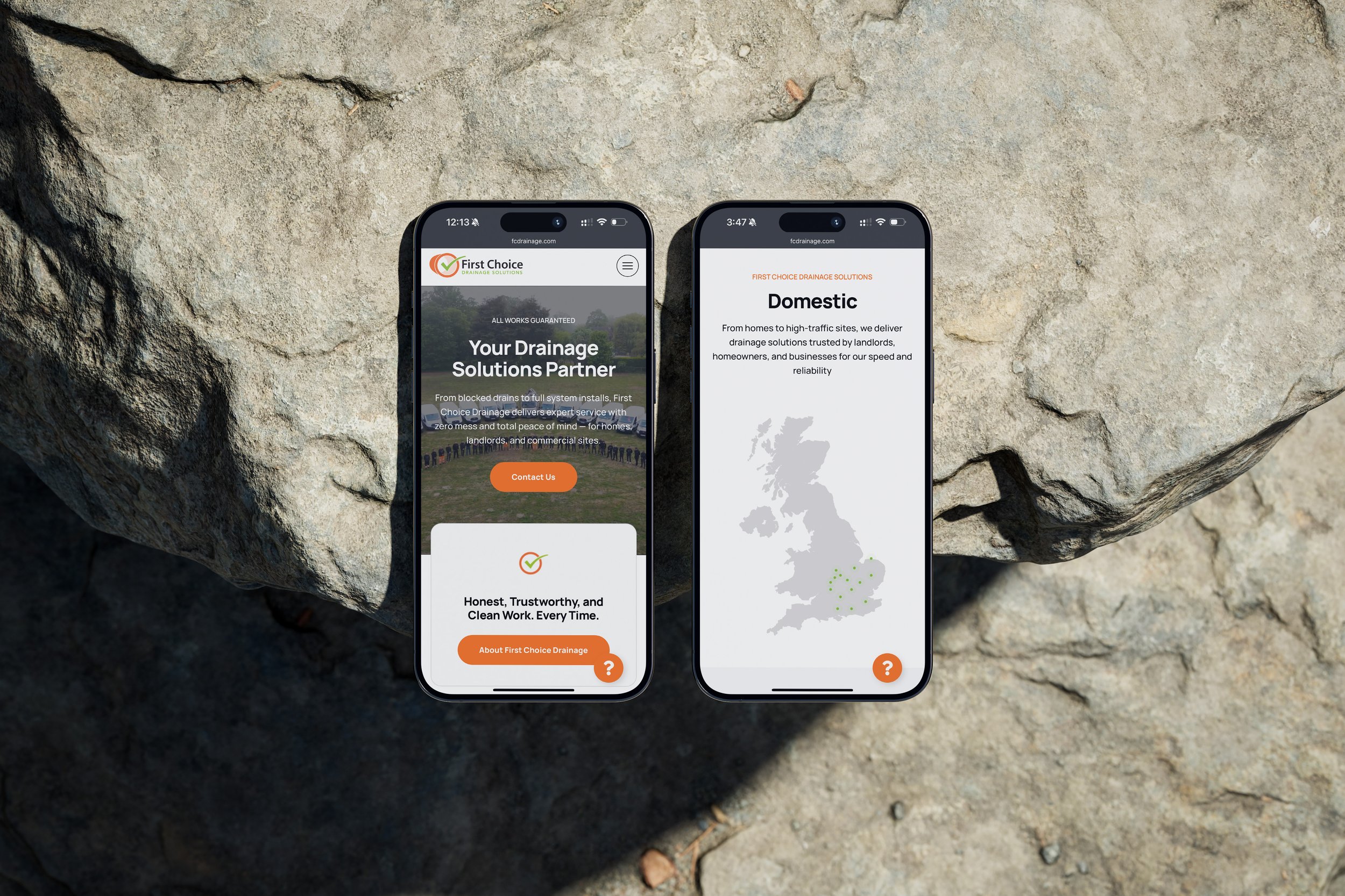 website design for First choice Drainage Solutions in Essex