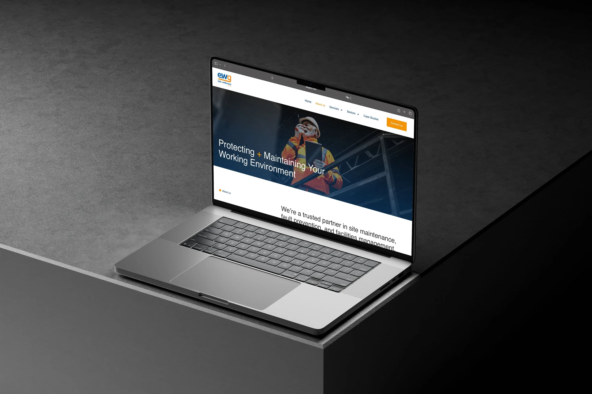 website landing page design for EWG in Essex