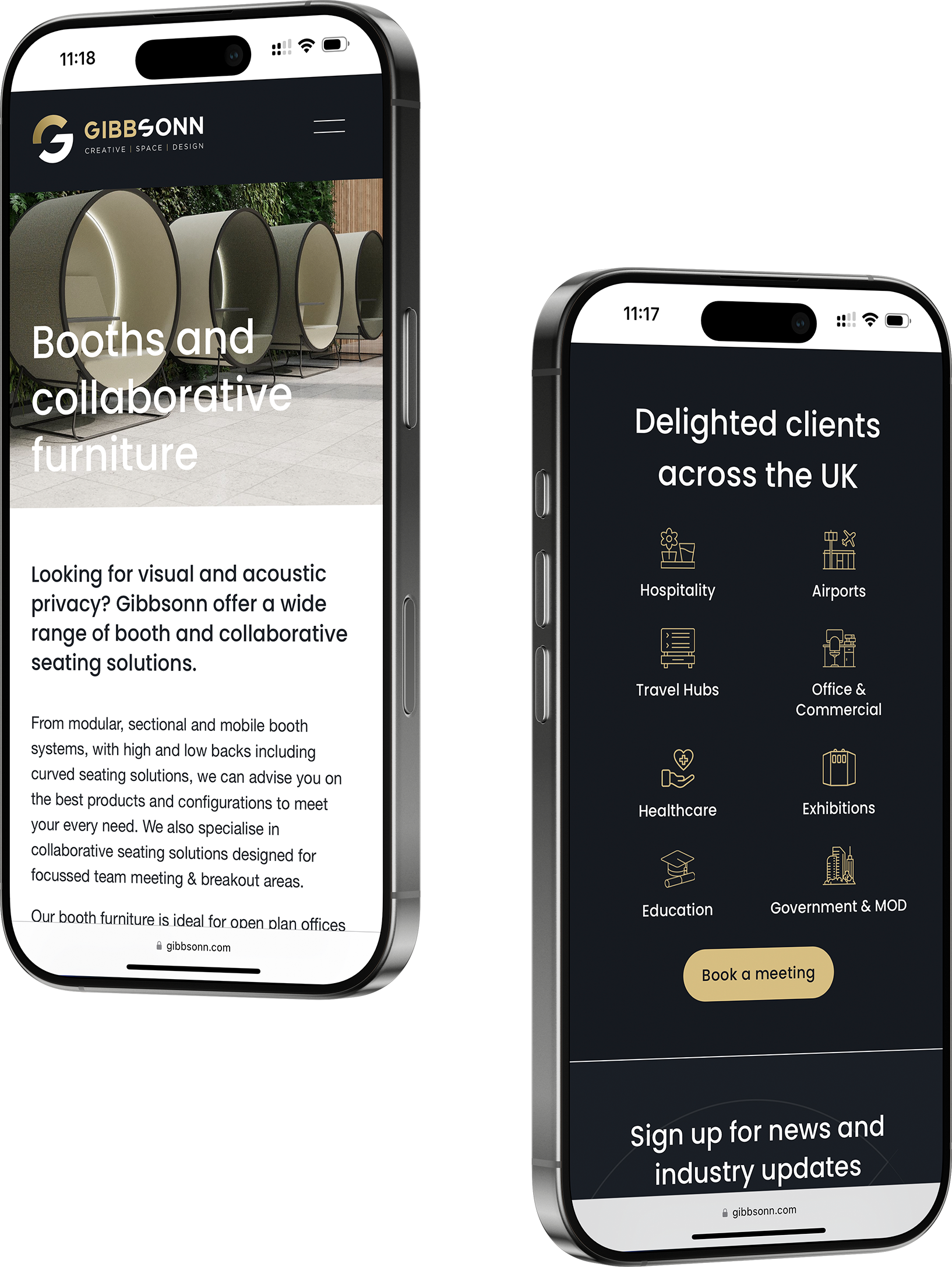 mobile responsive website design for Gibbsonn in Hertfordshire