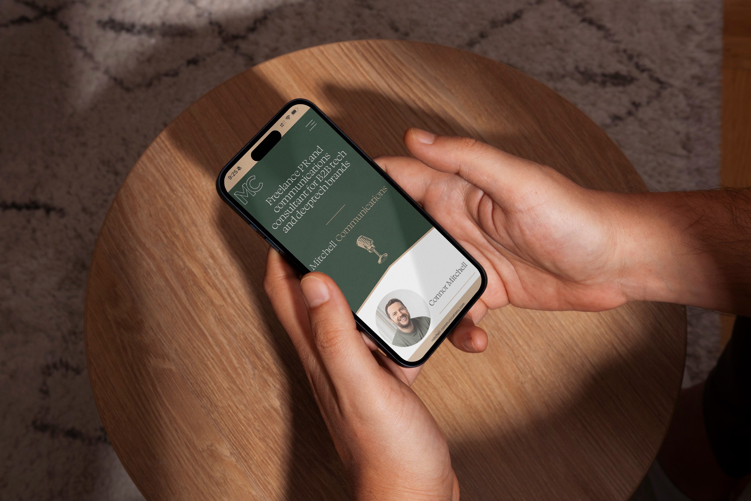 Squarespace website for Mitchell Communications in London