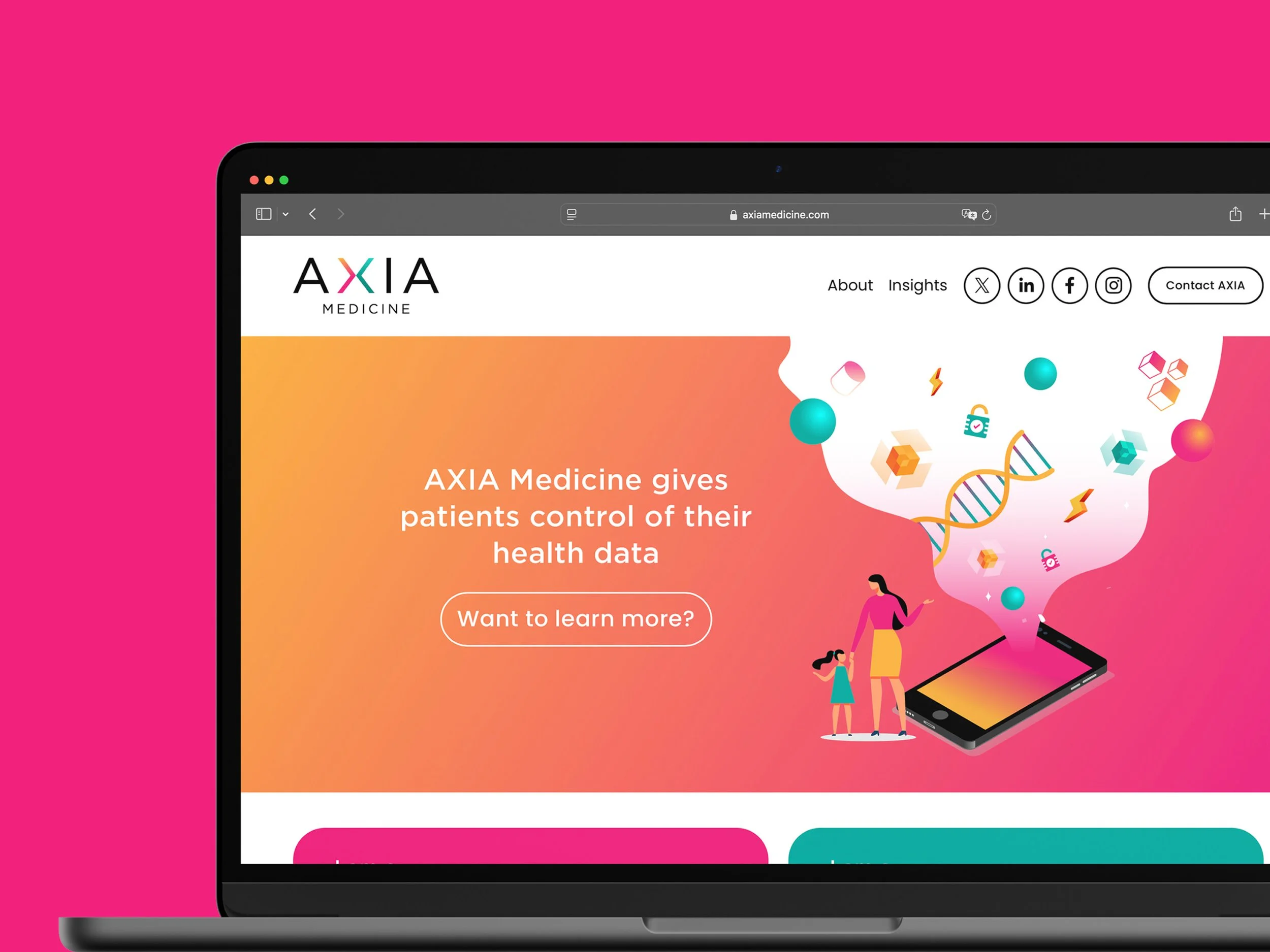 brand creation for Axia Medicine in London