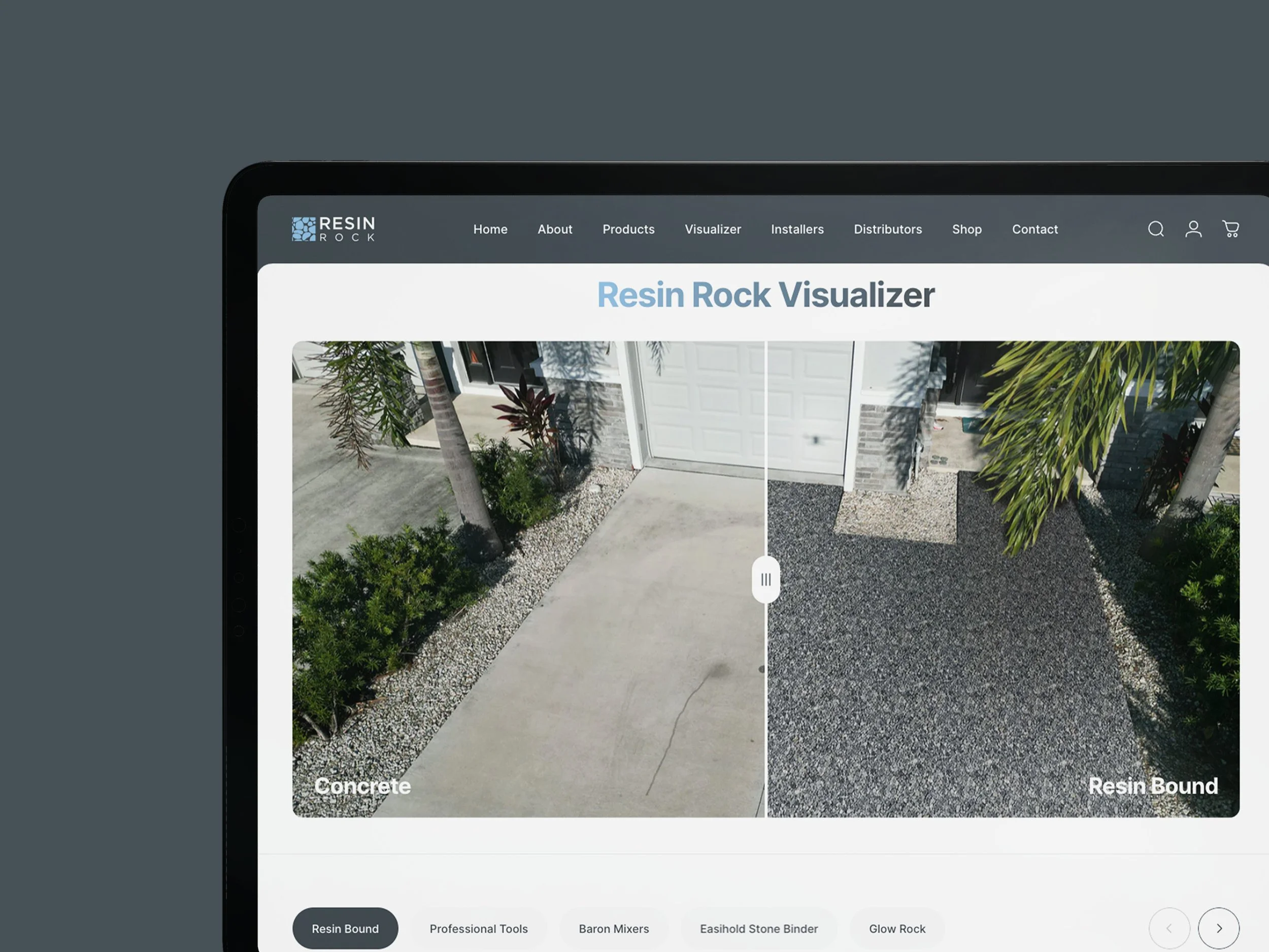 website design for Resin Rock in Hertfordshire