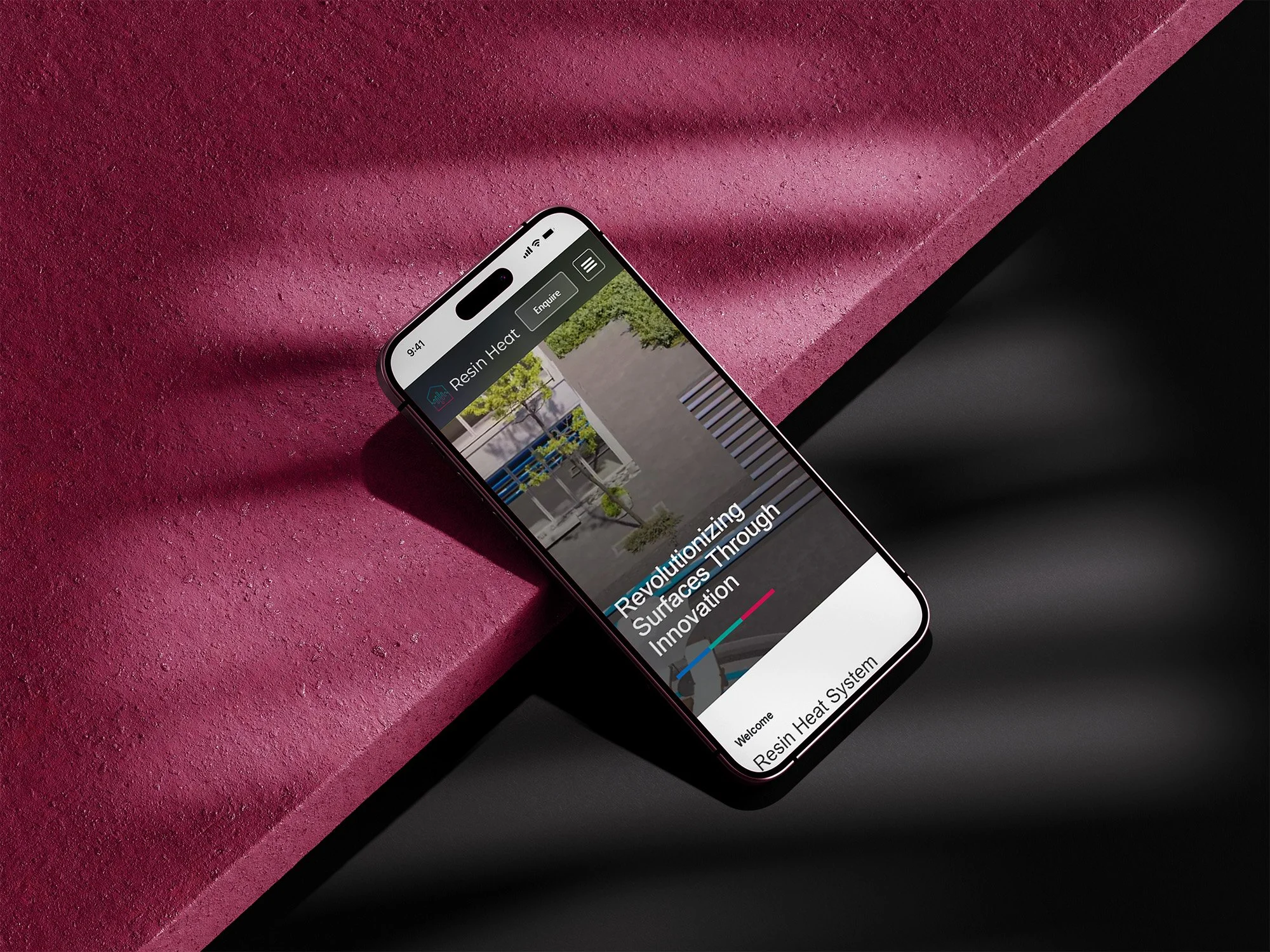 mobile responsive website creation for Resin Heat in Hertfordshire