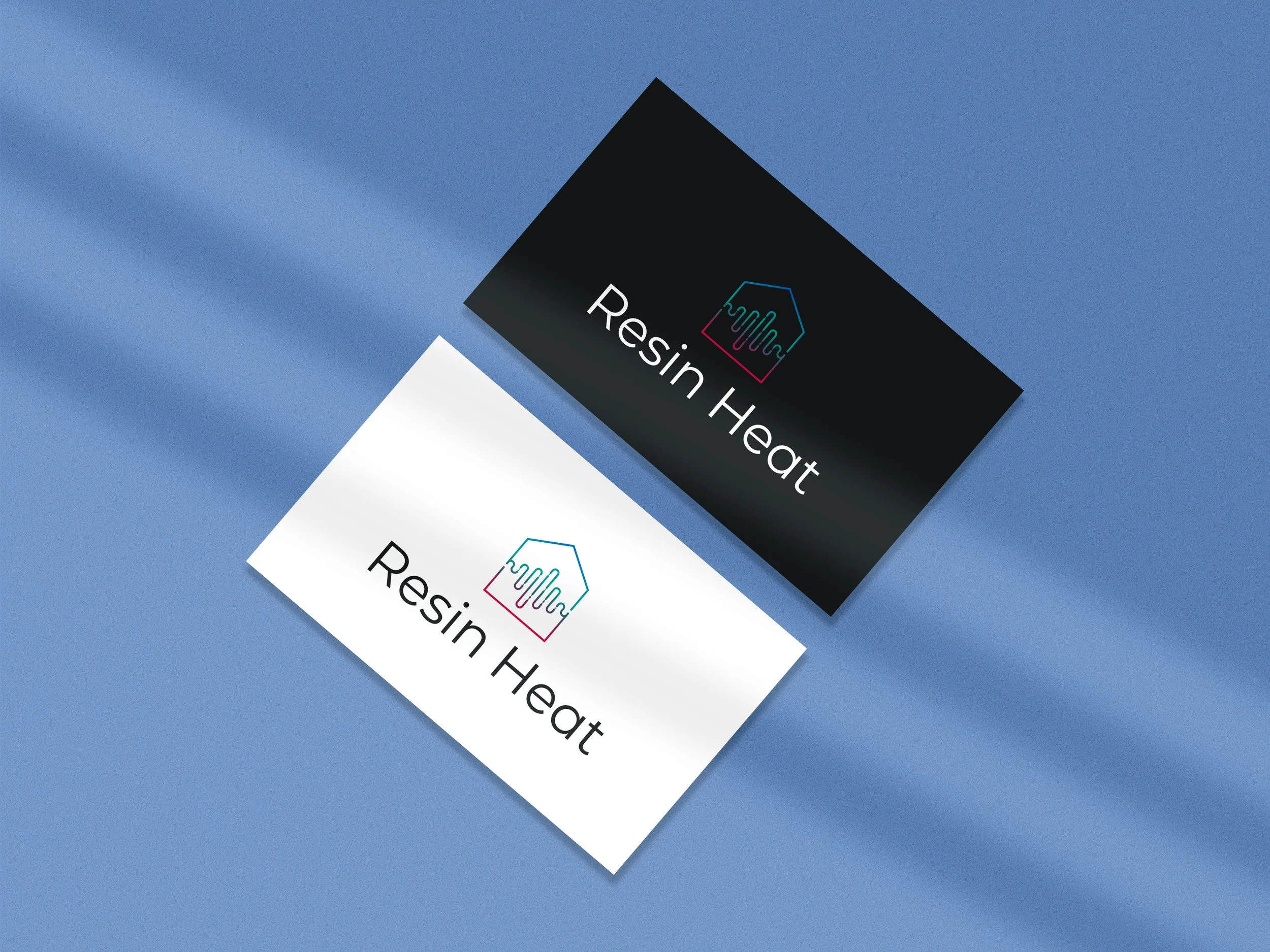 business card design for Resin Heat in Hertfordshire