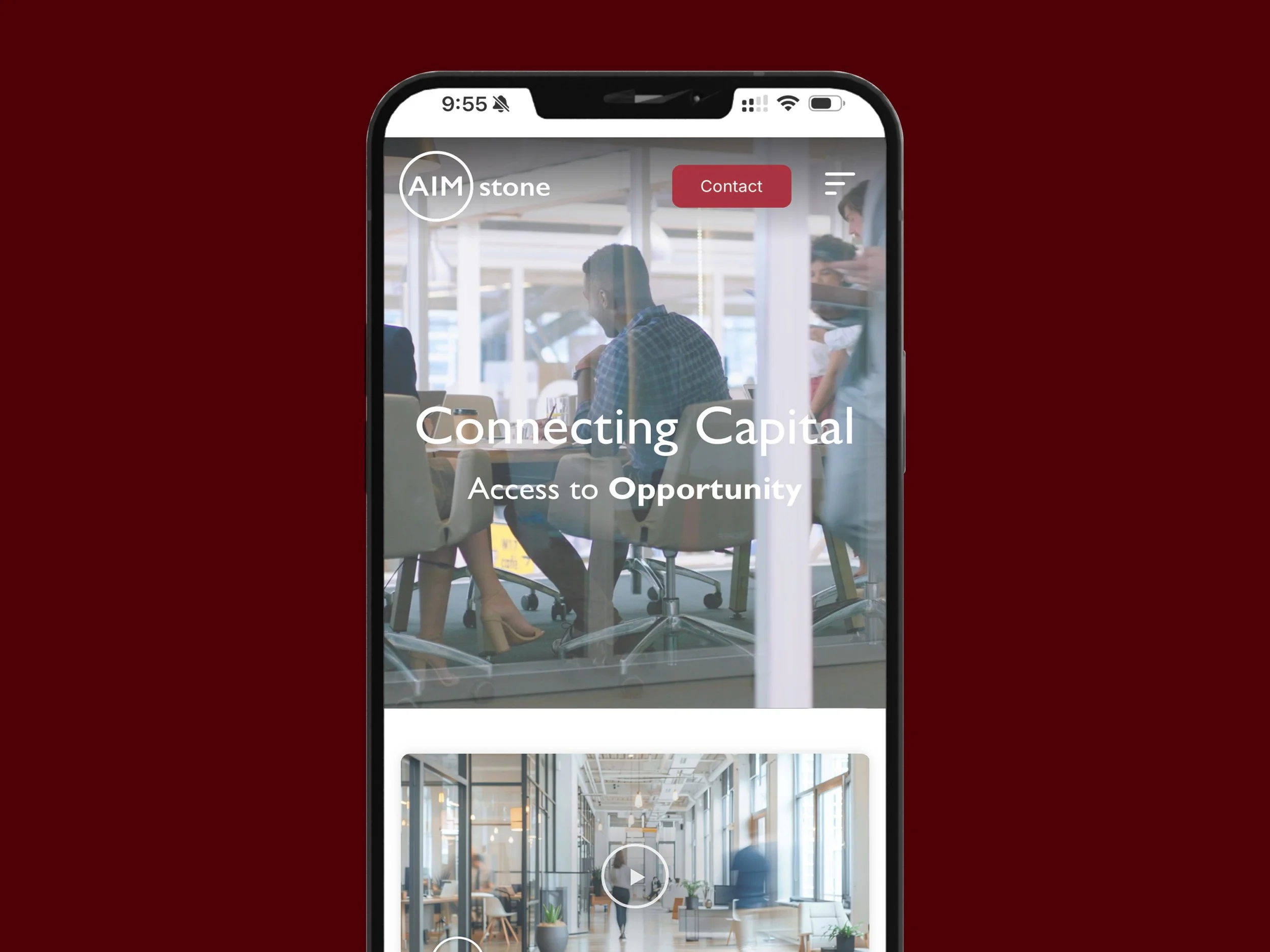 mobile responsive website design for Aimstone in Hertfordshire