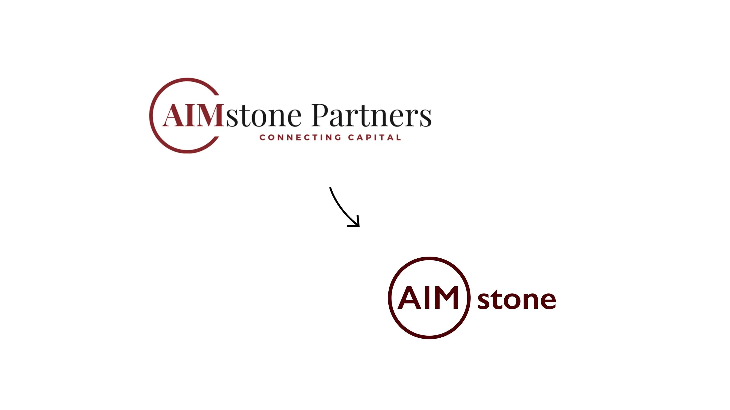rebrand design for Aimstone in Hertfordshire