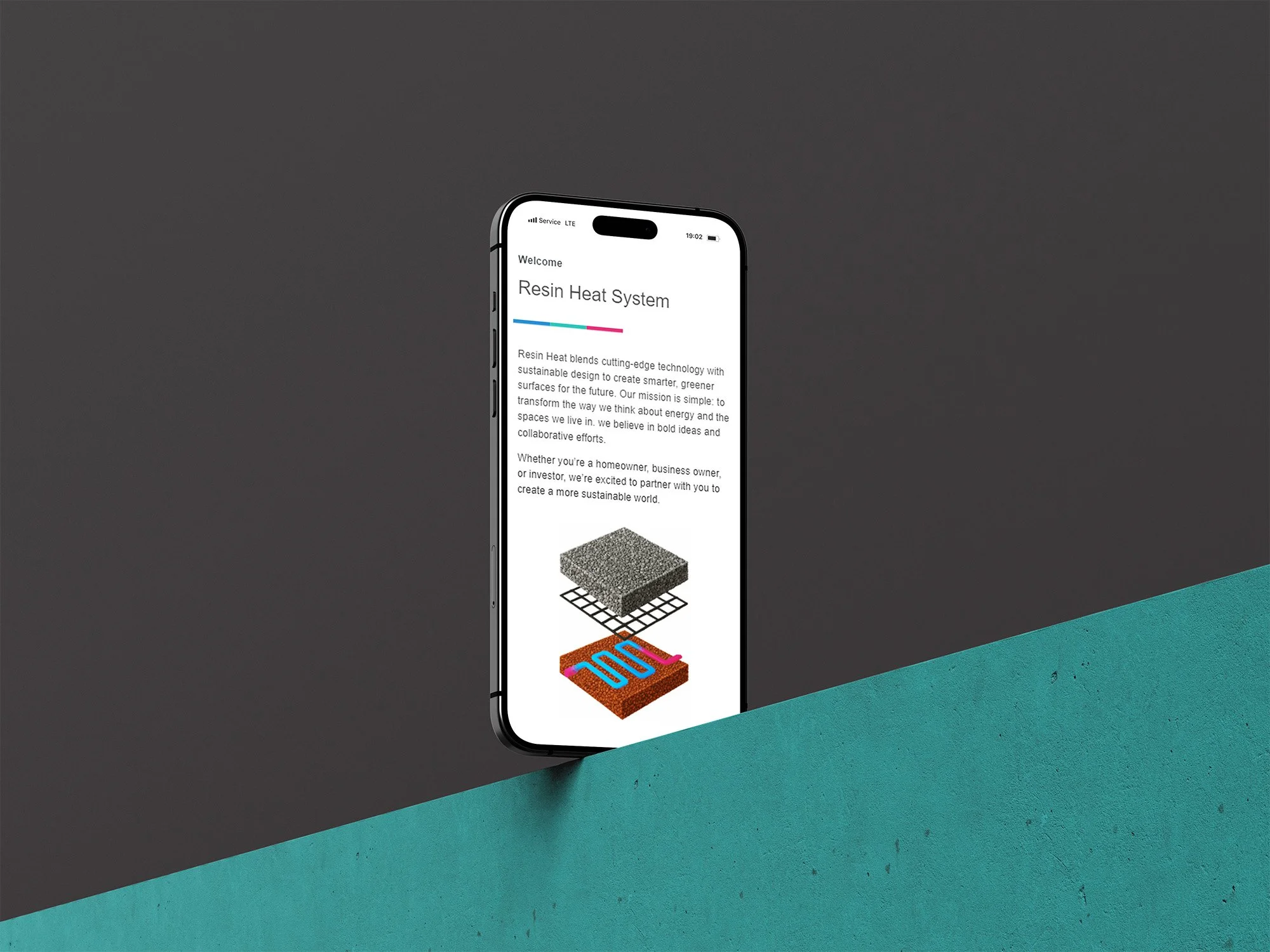 website redesign for Resin Heat in Hertfordshire